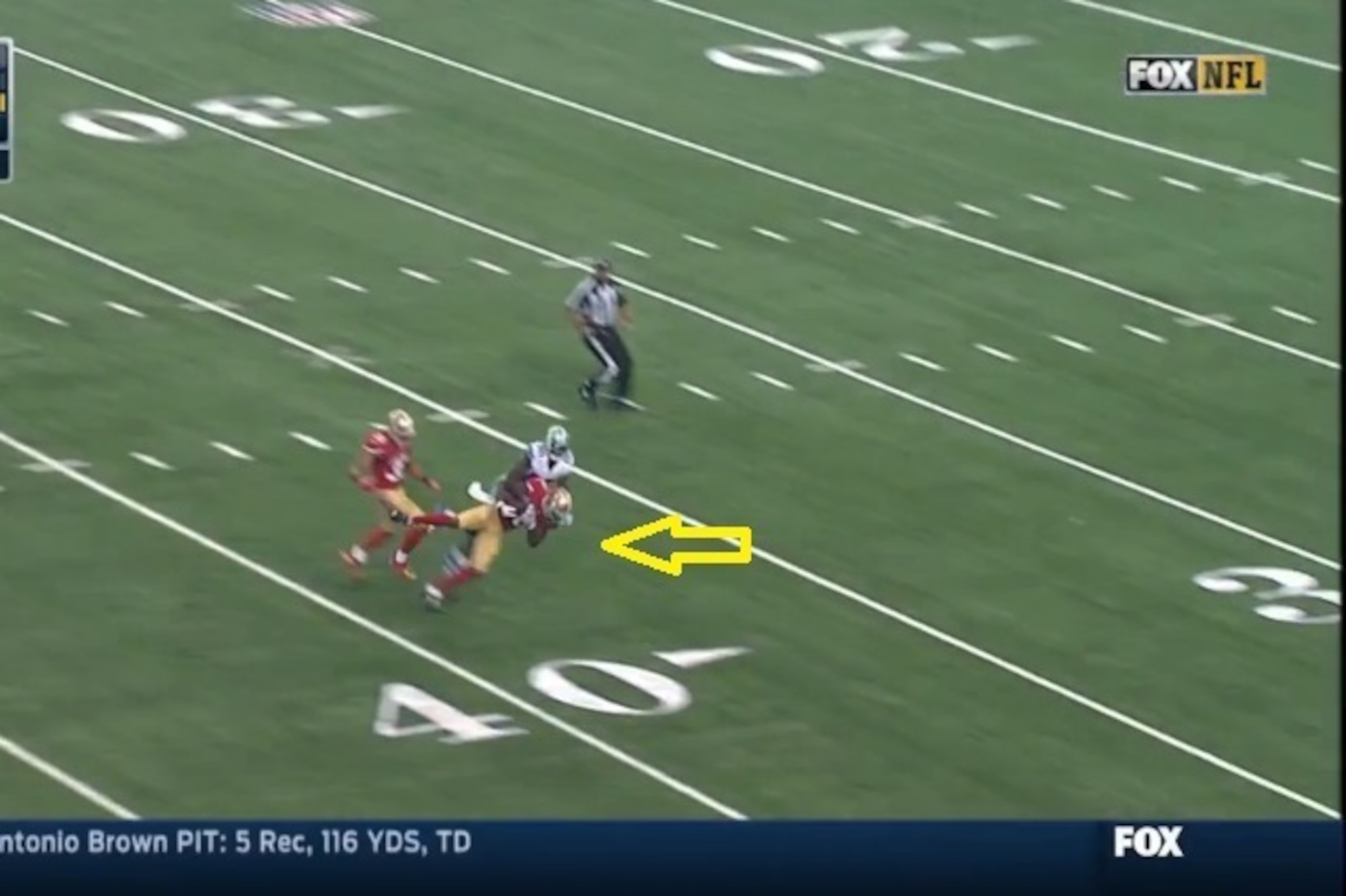 Cox comes away with the pick.