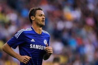 ARNHEM, NETHERLANDS - JULY 30:  Nemanja Matic of Chelsea looks on after scoring a goal during the pre season friendly match between Vitesse Arnhem and Chelsea at the Gelredome Stadium on July 30, 2014 in Arnhem, Netherlands.  (Photo by Dean Mouhtaropoulos