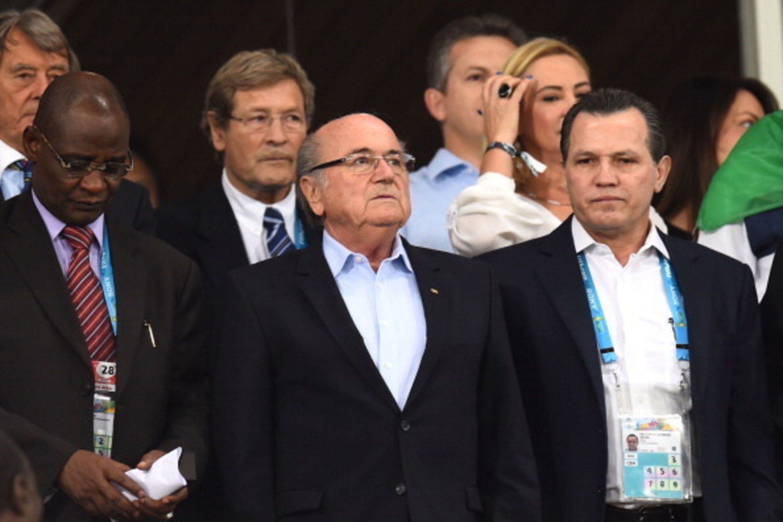 CUIABA, BRAZIL - JUNE 21: FIFA President Joseph S. Blatter looks on during the 2014 FIFA World Cup Group F match between Nigeria and Bosnia-Herzegovina at Arena Pantanal on June 21, 2014 in Cuiaba, Brazil.  (Photo by Stu Forster/Getty Images)