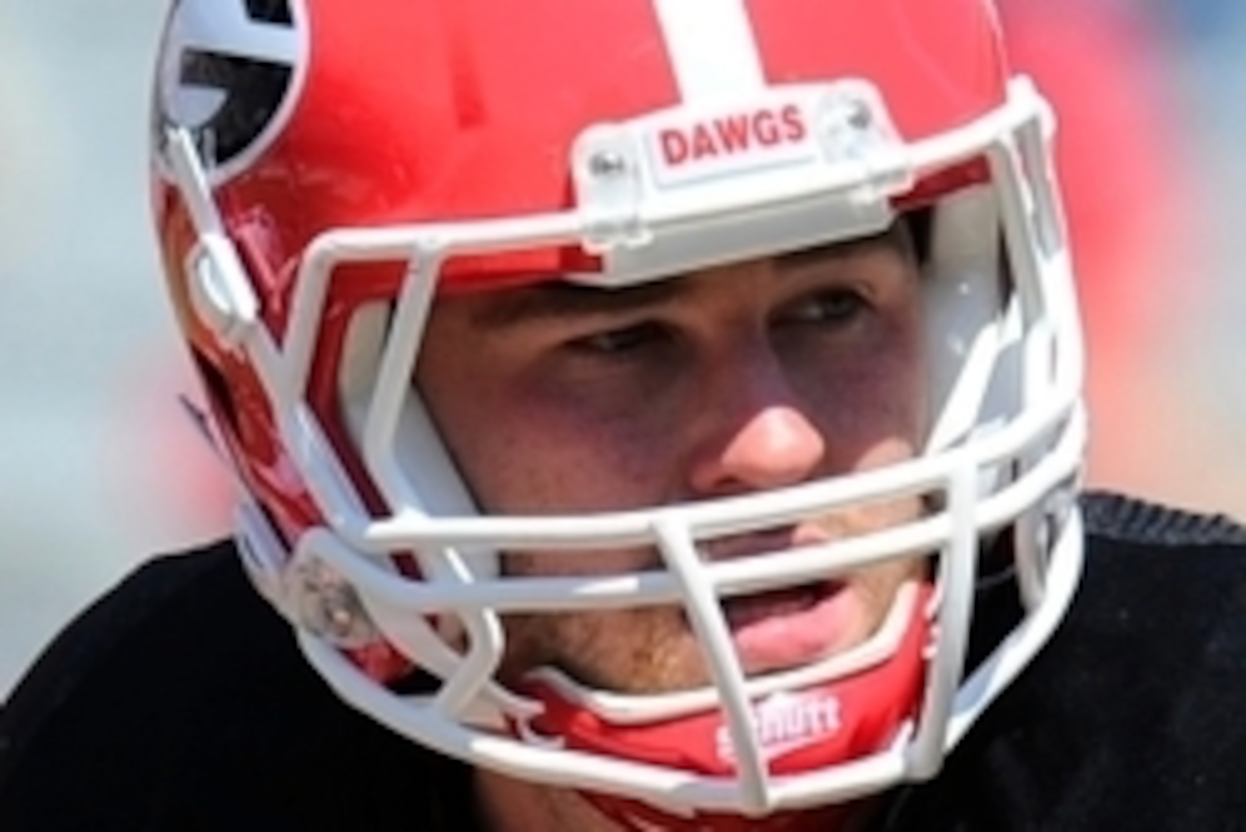 Apr 12, 2014; Athens, GA, USA; Georgia Bulldogs quarterback Hutson Mason (14) looks on during the second half of the Georgia Spring Game at Sanford Stadium. The Red team won 27-24. Mandatory Credit: Dale Zanine-USA TODAY Sports