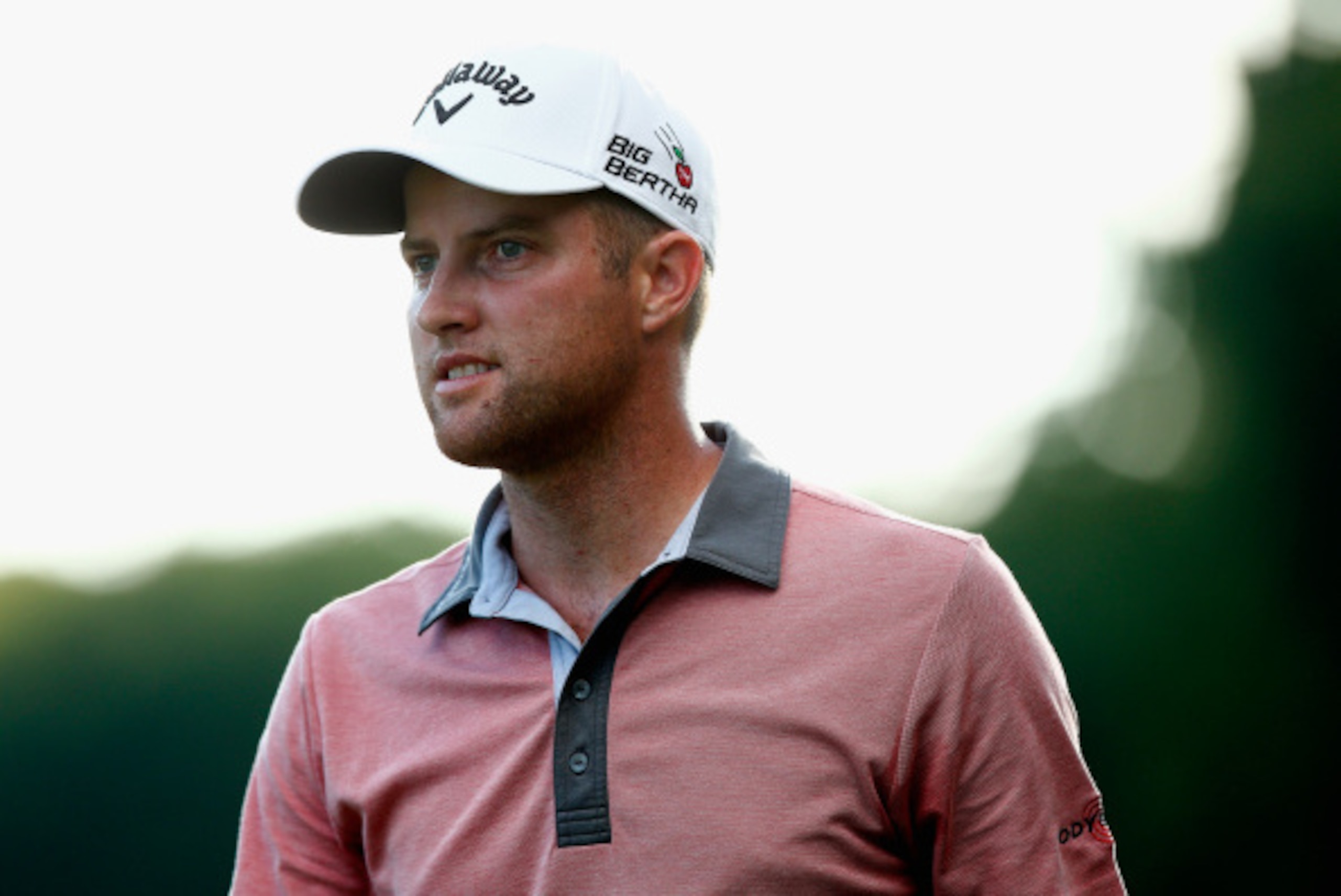 NORTON, MA - SEPTEMBER 01:  Chris Kirk looks on at the 18th hole during the final round of the Deutsche Bank Championship at the TPC Boston on September 1, 2014 in Norton, Massachusetts.  (Photo by Jared Wickerham/Getty Images)