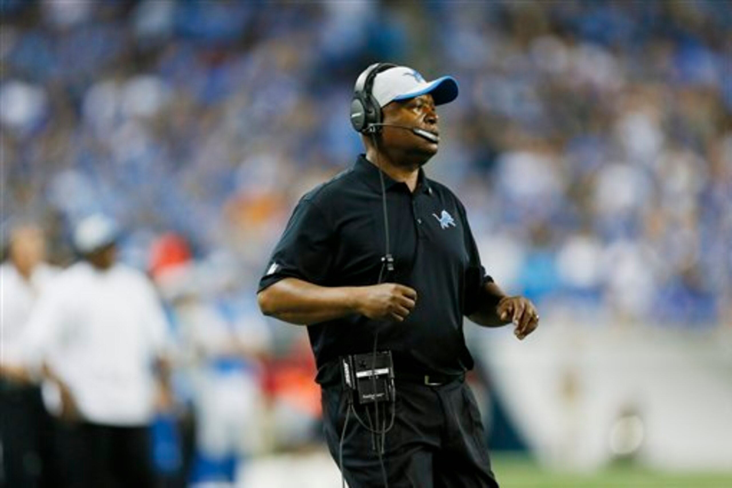 Jim Caldwell's coaching debut was a success for the Lions. Jim Caldwell's coaching debut was a success for the Lions.