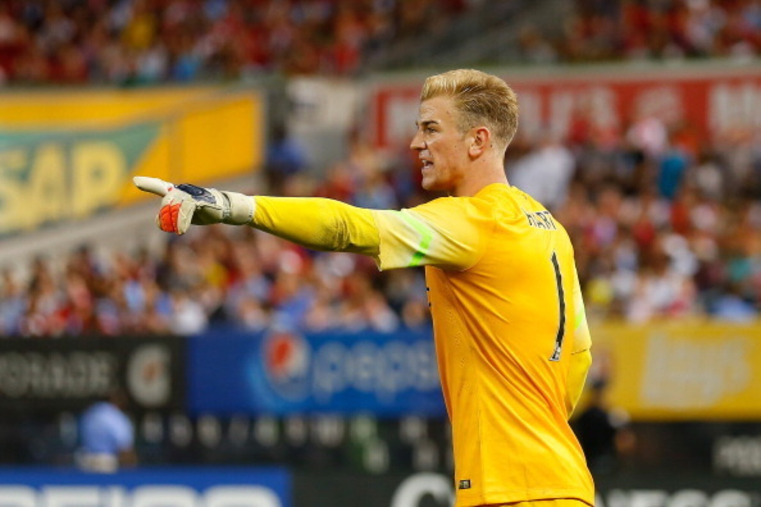 NEW YORK, NY - JULY 30:  Joe Hart #1 of Manchester City in action against Liverpool during the International Champions Cup 2014 at Yankee Stadium on July 30, 2014 in the Bronx borough of New York City.  (Photo by Mike Stobe/Getty Images)