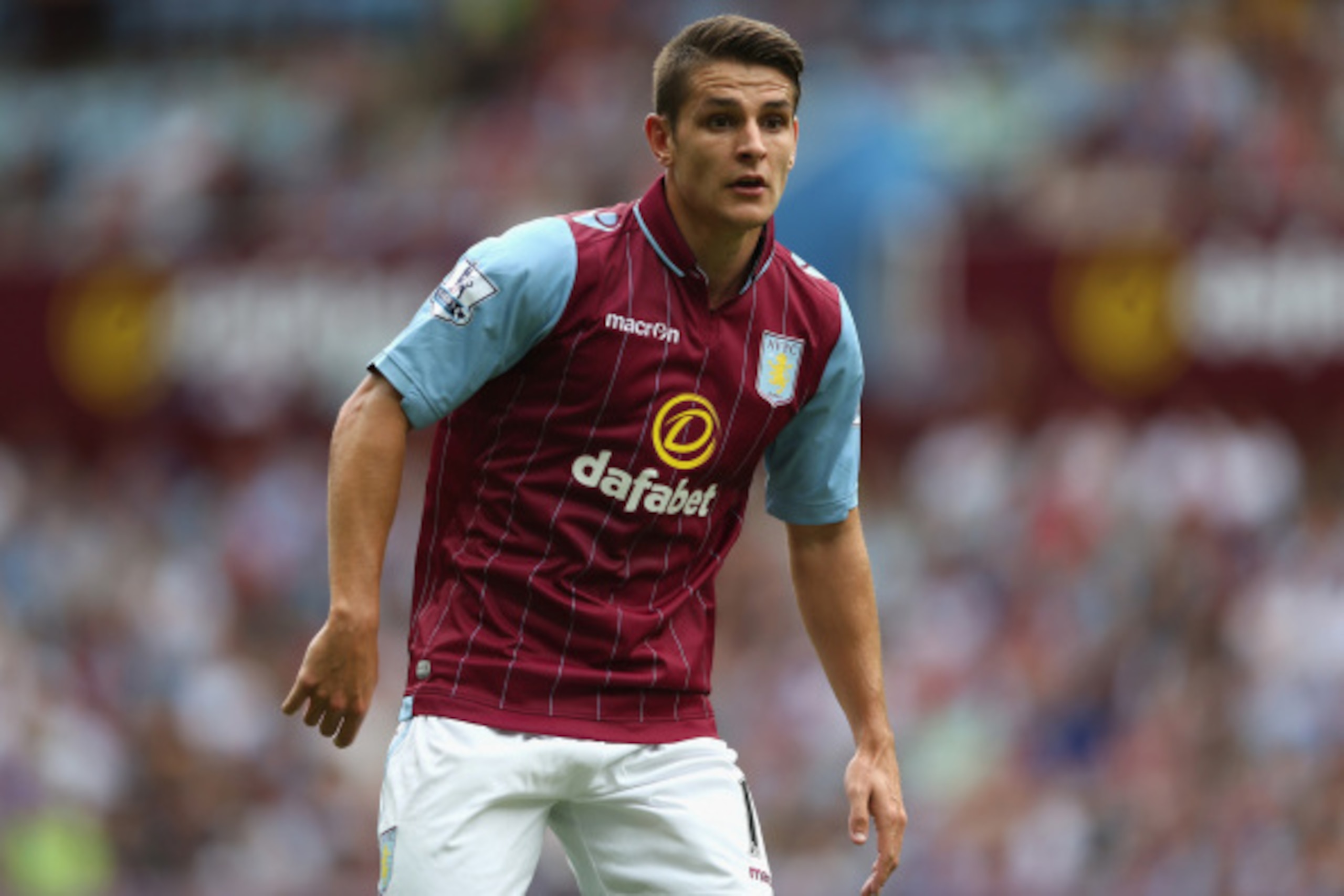 BIRMINGHAM, ENGLAND - AUGUST 09:  Ashley Westwood of Aston Villa looks on during the pre season friendly match between Aston Villa and Parma at Villa Park on August 9, 2014 in Birmingham, England.  (Photo by David Rogers/Getty Images)