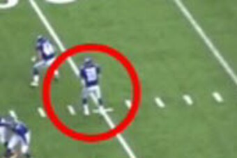 Manning flips his hips, his shoulders now parallel to either end zone.