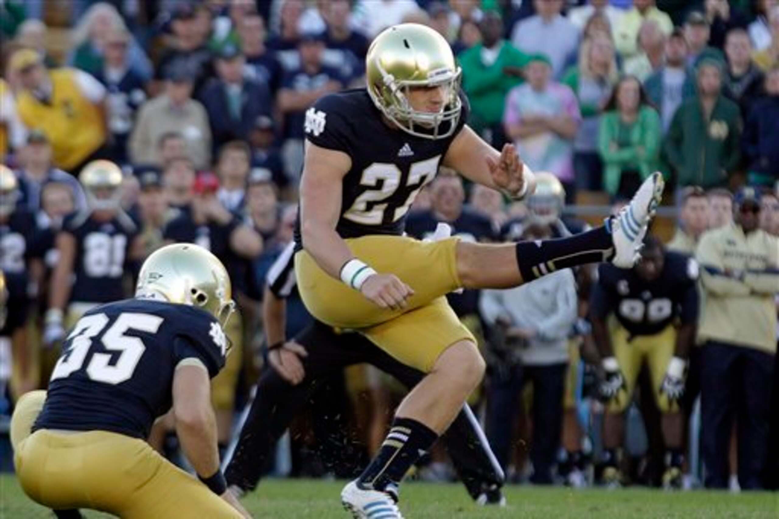 Kyle Brindza against Purdue in 2012