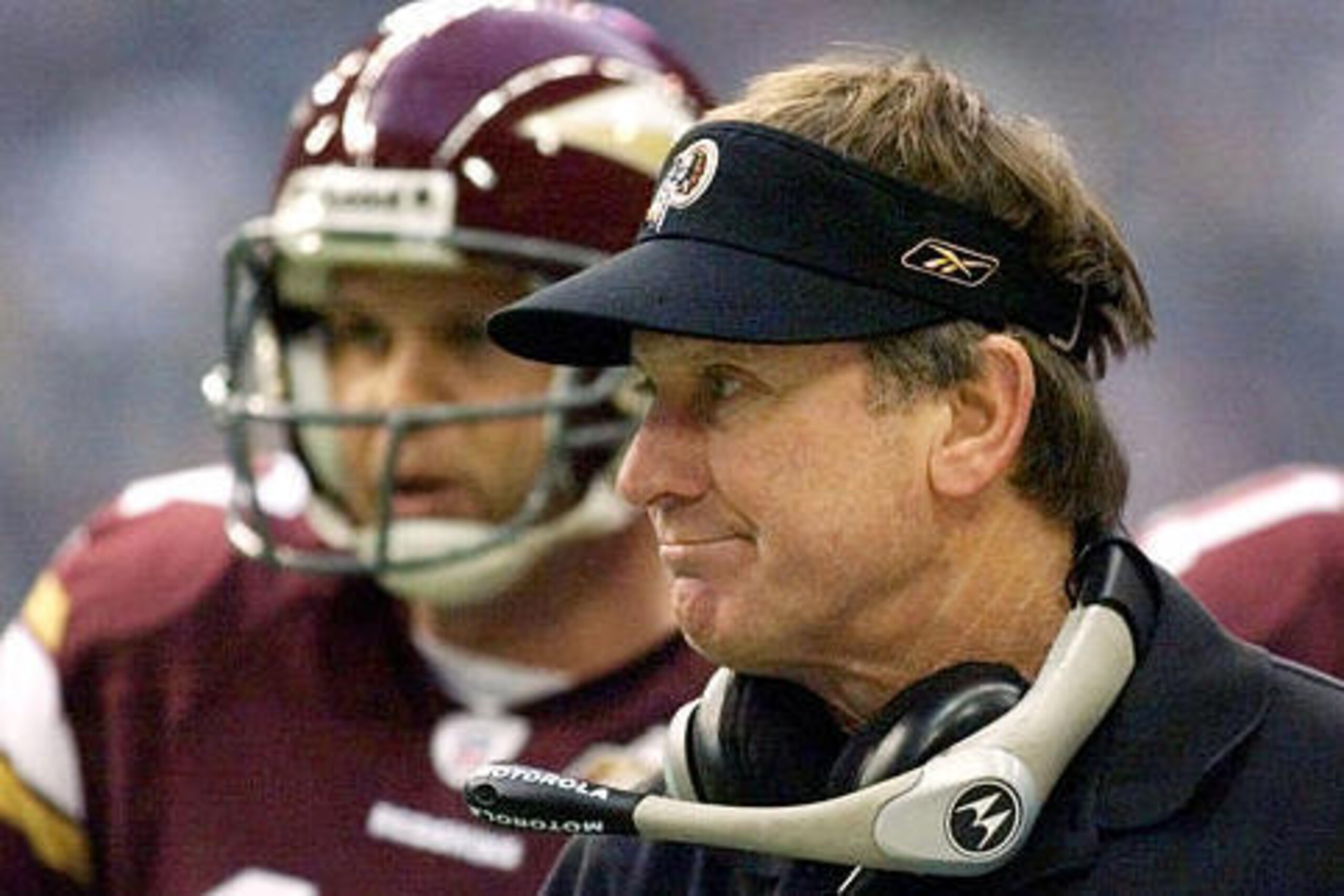 Steve Spurrier with the Washington Redskins Steve Spurrier with the Washington Redskins