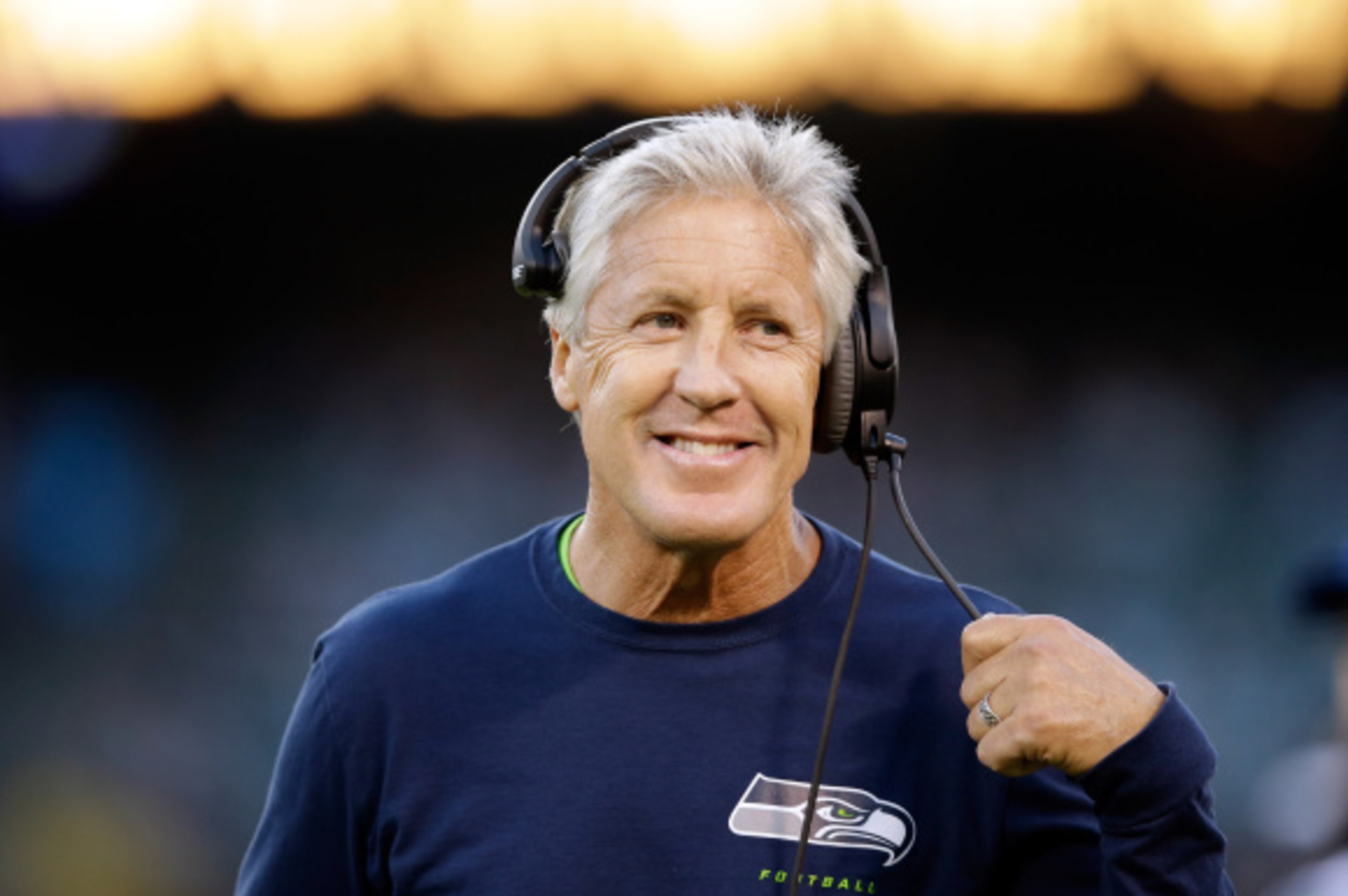 OAKLAND, CA - AUGUST 28: Head coach Pete Carroll of the Seattle Seahawks walks along the sidelines during their game against the Oakland Raiders at O.co Coliseum on August 28, 2014 in Oakland, California. (Photo by Ezra Shaw/Getty Images) OAKLAND, CA - AUGUST 28: Head coach Pete Carroll of the Seattle Seahawks walks along the sidelines during their game against the Oakland Raiders at O.co Coliseum on August 28, 2014 in Oakland, California. (Photo by Ezra Shaw/Getty Images)
