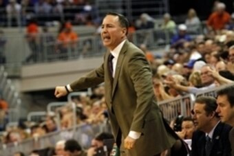 Feb 1, 2014; Gainesville, FL, USA; Texas A&M Aggies head coach Billy Kennedy reacts against the Florida Gators during the first half at Stephen C. O'Connell Center. Mandatory Credit: Kim Klement-USA TODAY Sports