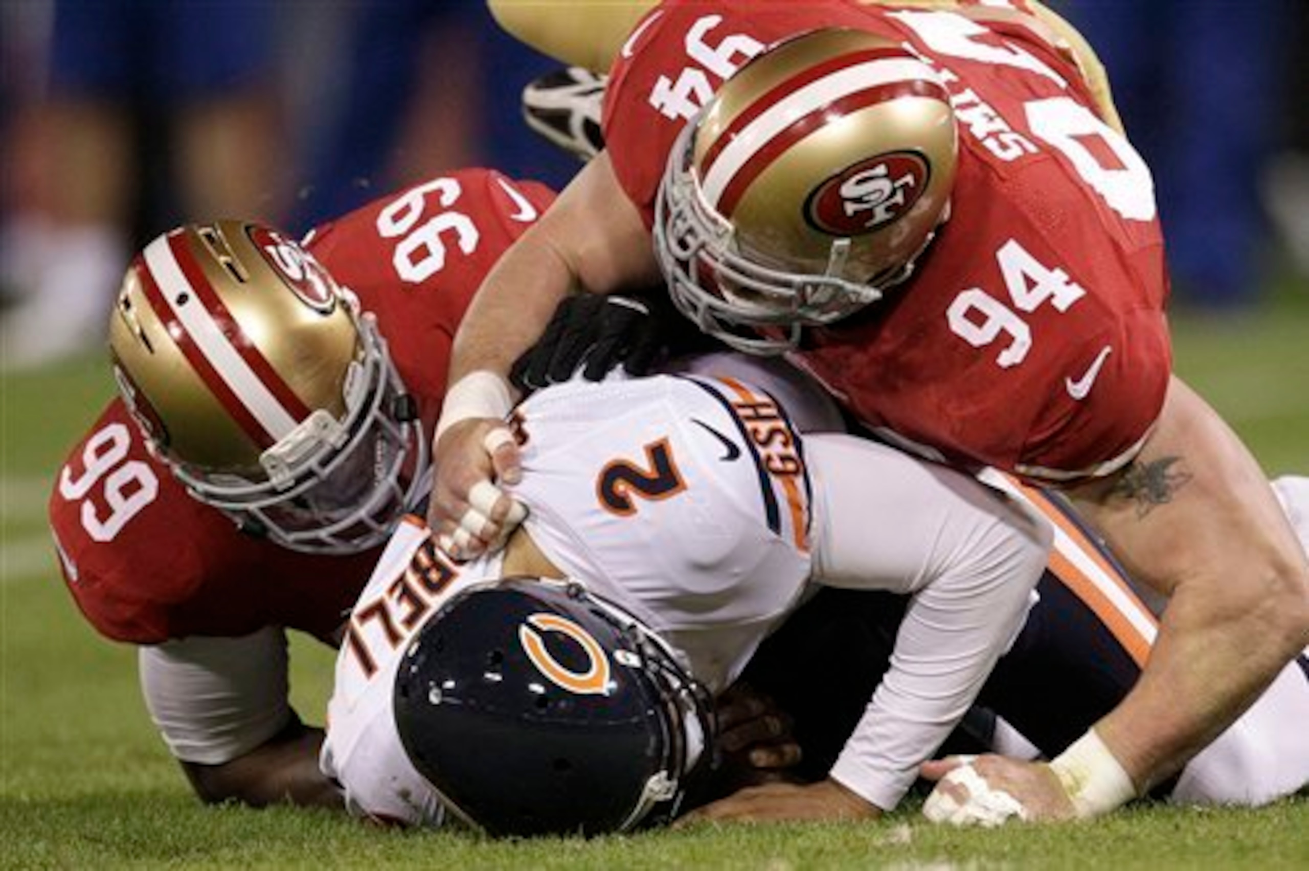 Replace No. 99 with No. 96 and No. 2 with No. 6, and the 49ers will have something going in Week 2.