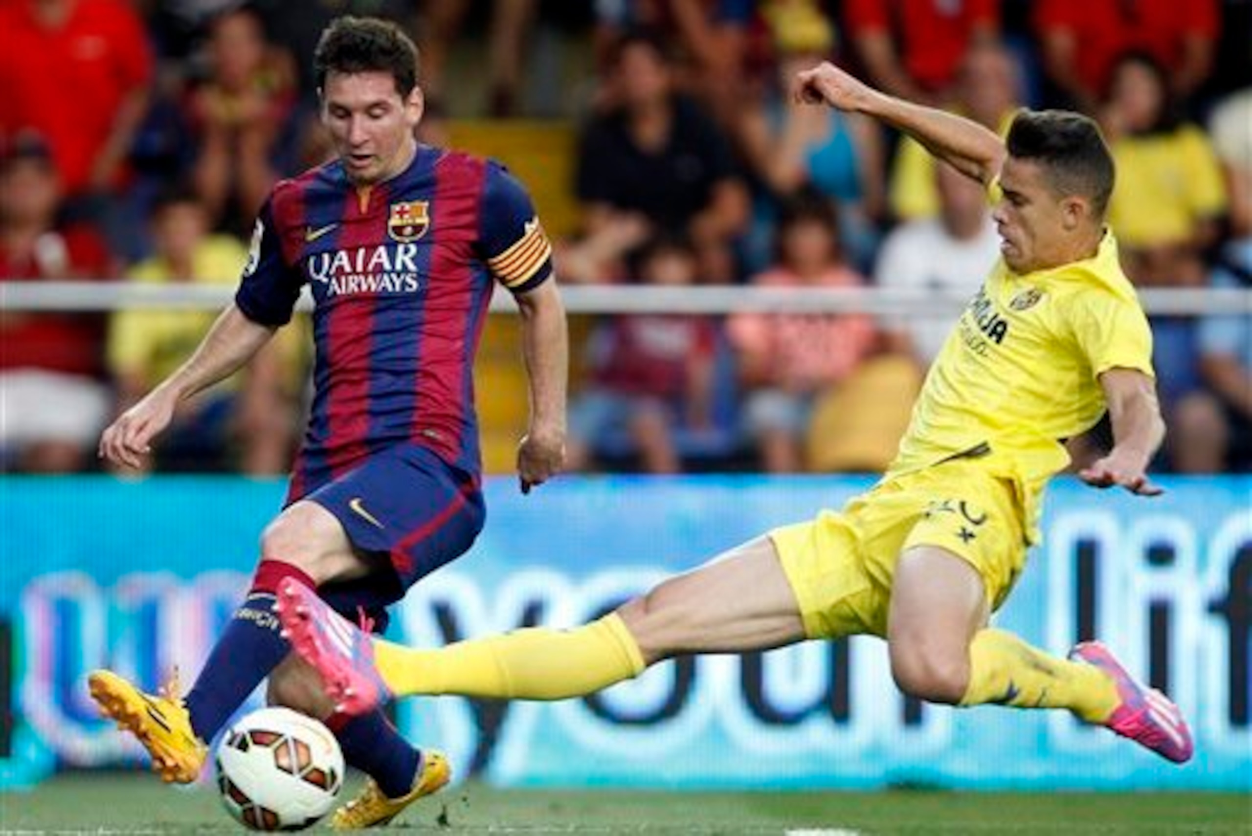 Messi created the winner against Villarreal.
