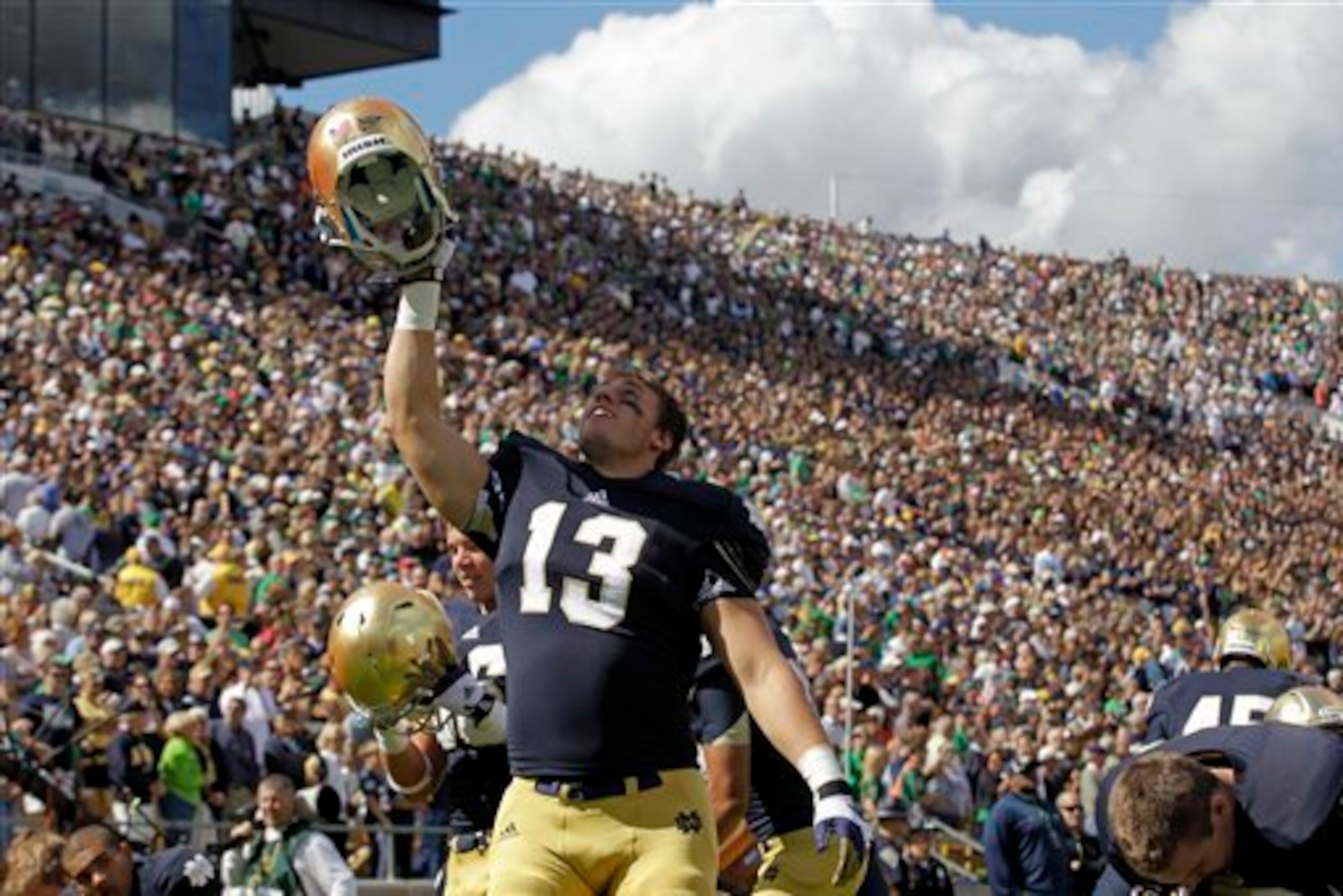 Danny Spond was a standout outside linebacker on Notre Dame's 2012 defense.