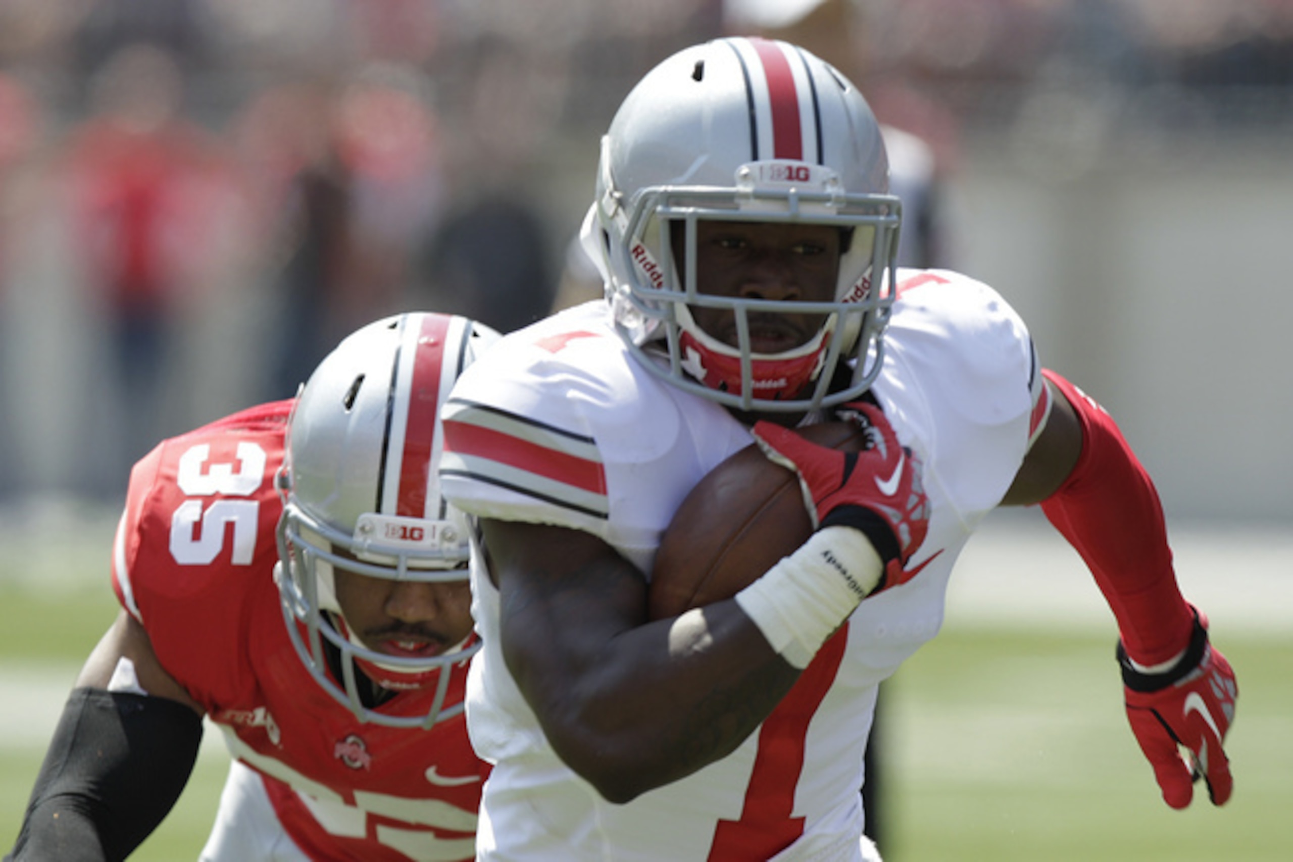 Urban Meyer says that Johnnie Dixon (No. 1) is on the cusp of receiving playing time in his freshman season.