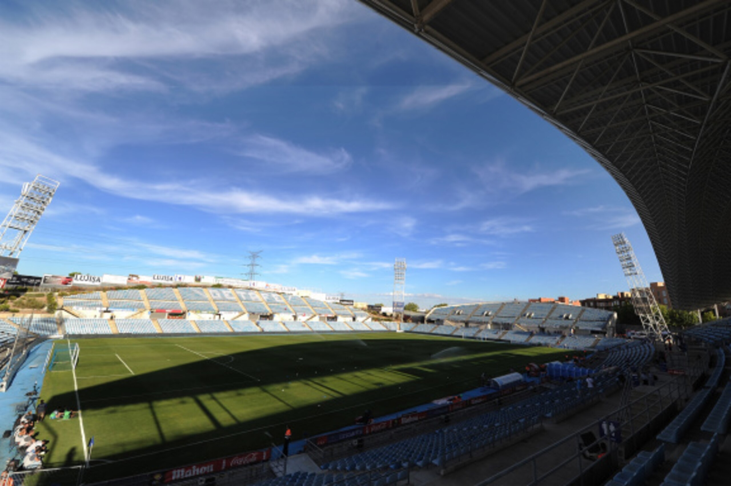 GETAFE, SPAIN - AUGUST 29:  General view of the Coliseum Alfonso Perez stadium prior to kick-off for the La Liga match between Getafe CF and UD Almeria  on August 29, 2014 in Getafe, Spain.  Getafe CF won the match 1-0.  (Photo by Denis Doyle/Getty Images