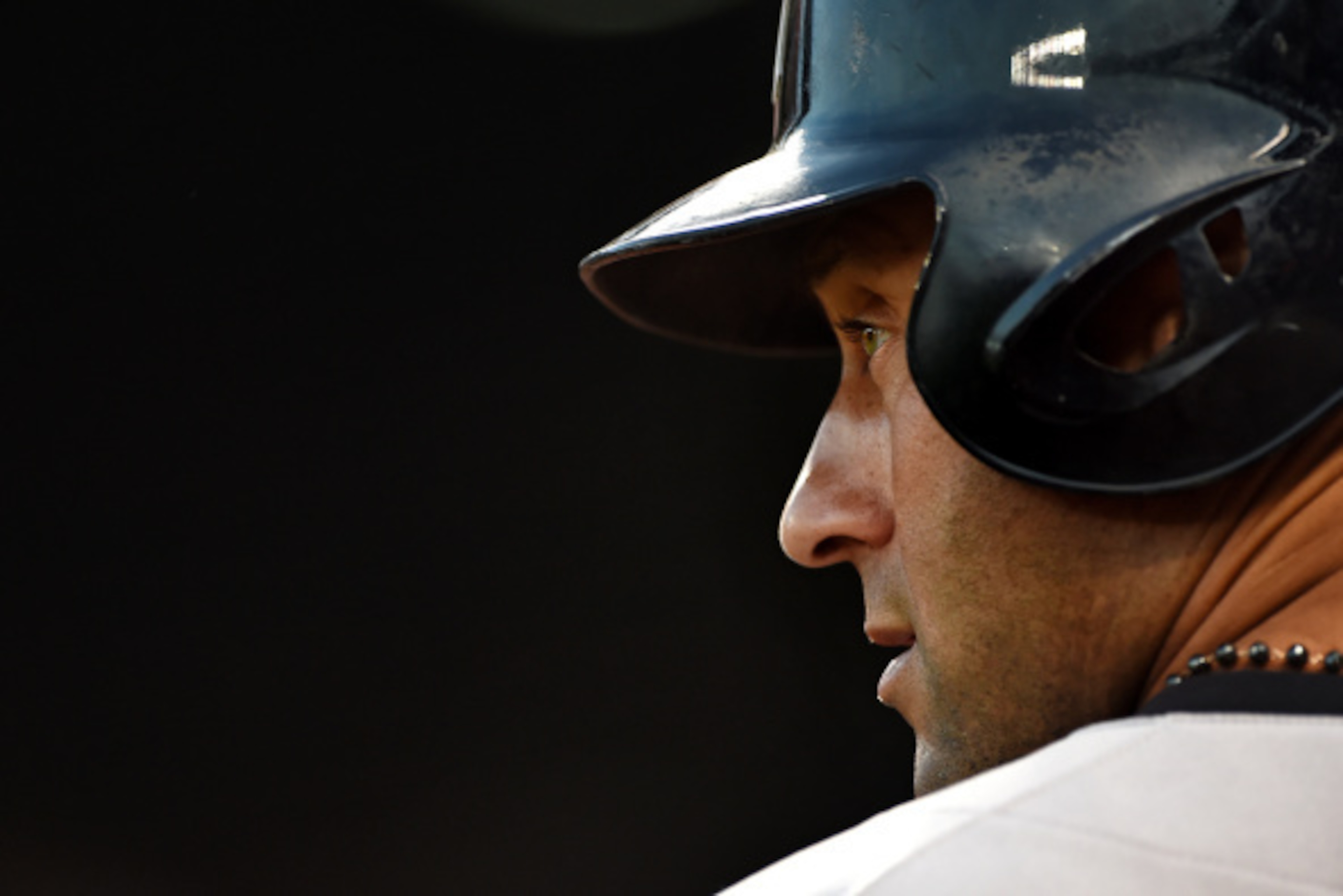 BALTIMORE, MD - SEPTEMBER 12: Derek Jeter #2 of the New York Yankees looks on before batting in the first inning against the Baltimore Orioles during game two of a doubleheader at Oriole Park at Camden Yards on September 12, 2014 in Baltimore, Maryland. (