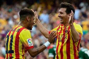 Lionel Messi and Neymar were on exactly the same wavelength today.