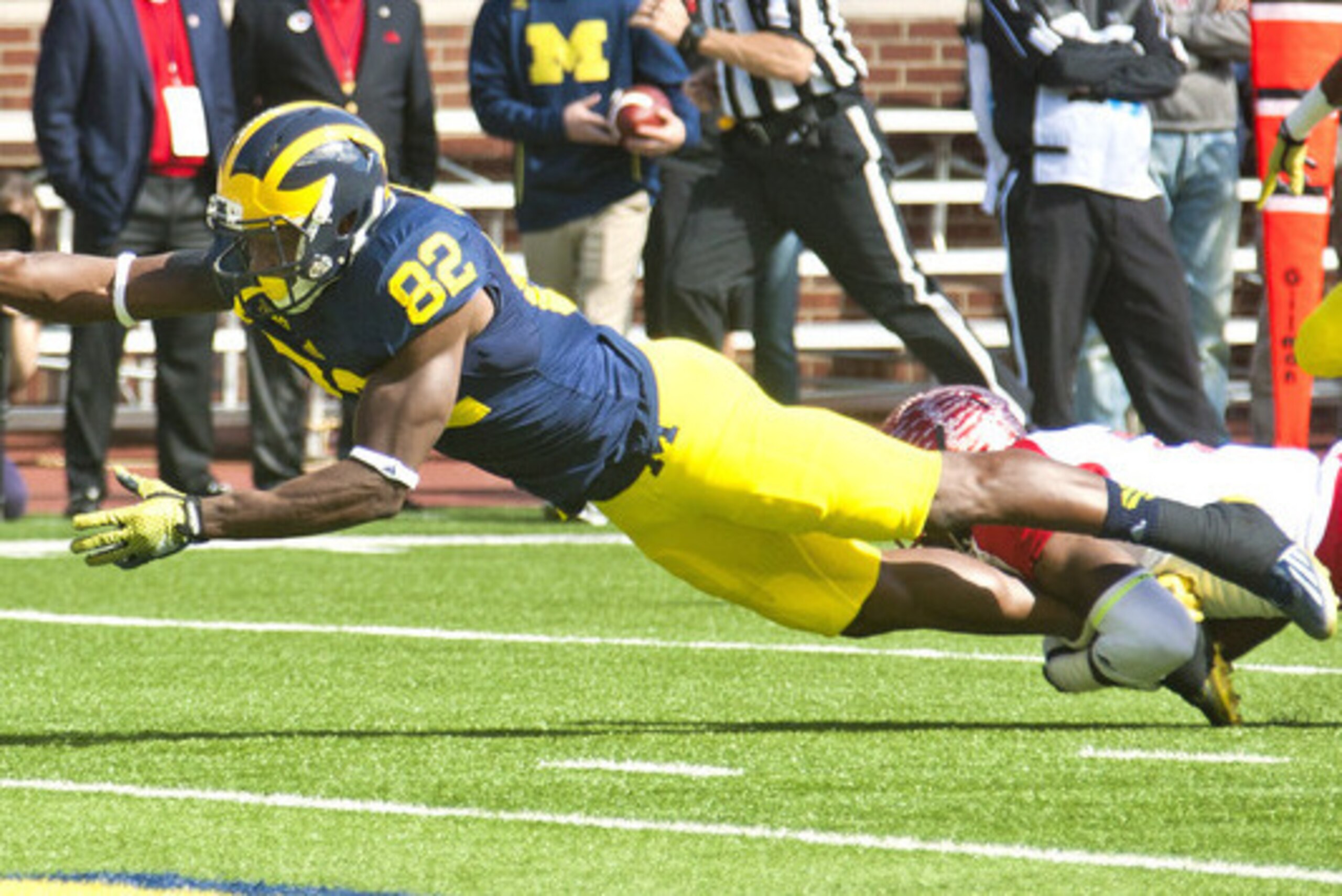 Amara Darboh's TD put Michigan up in the first quarter. Amara Darboh's TD put Michigan up in the first quarter.