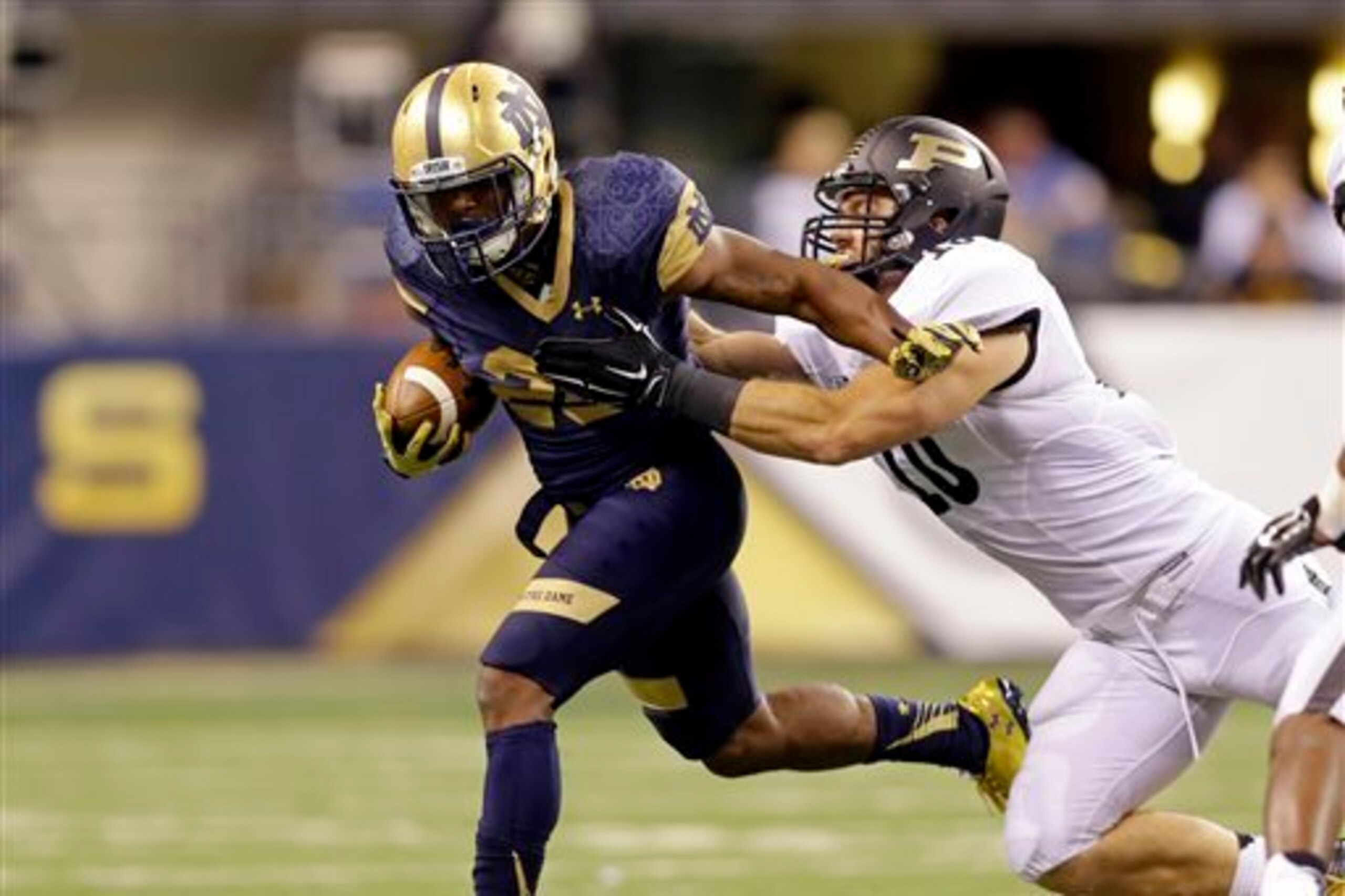 Notre Dame was held to 3.7 yards per carry against Purdue.