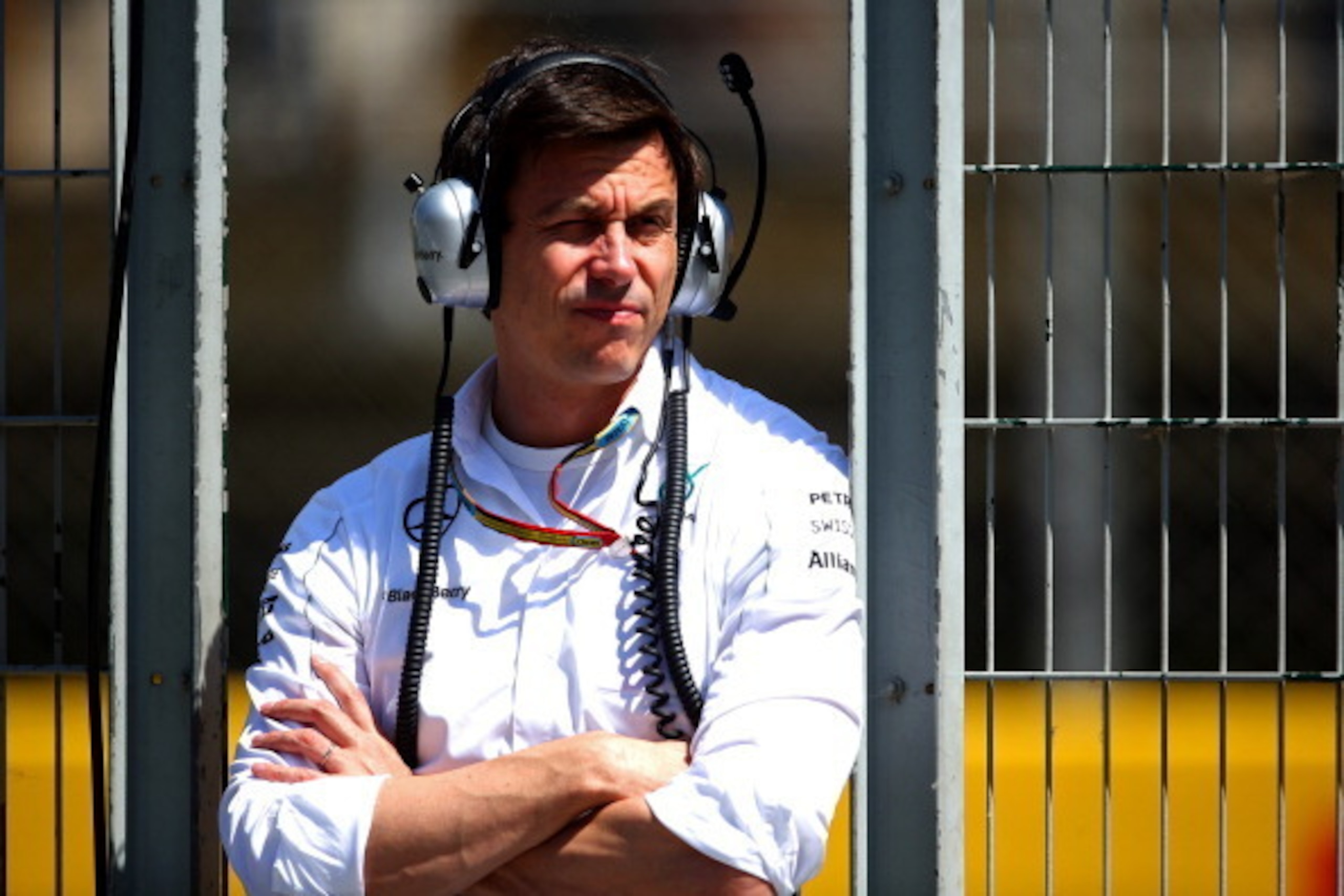 MONTMELO, SPAIN - MAY 09:  Toto Wolff, the Mercedes GP Executive Director looks on during practice ahead of the Spanish F1 Grand Prix at Circuit de Catalunya on May 9, 2014 in Montmelo, Spain.  (Photo by Paul Gilham/Getty Images)