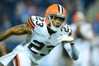 Aug 9, 2014; Detroit, MI, USA; Cleveland Browns cornerback Joe Haden (23) against the Detroit Lions at Ford Field. Mandatory Credit: Andrew Weber-USA TODAY Sports
