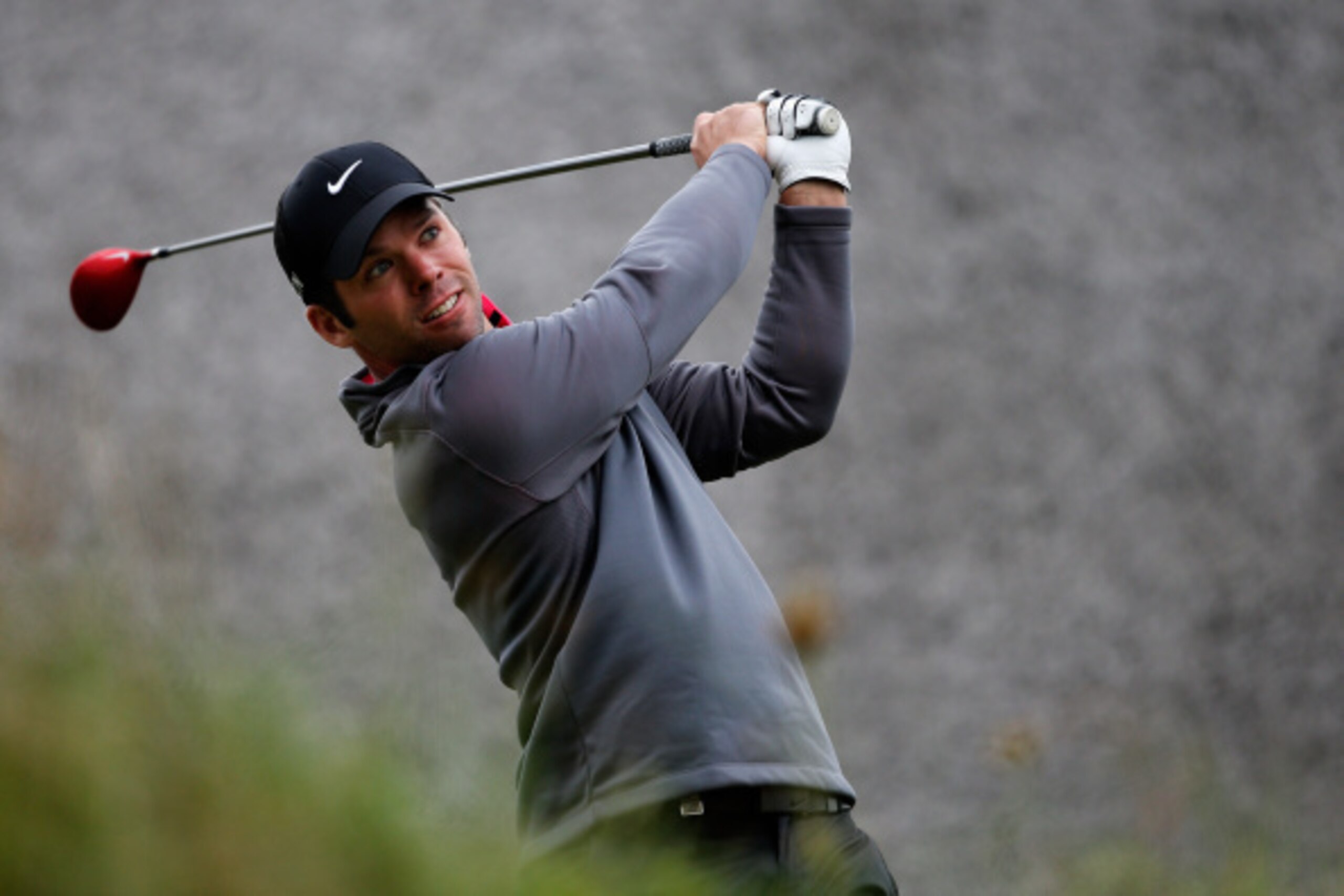 ZANDVOORT, NETHERLANDS - SEPTEMBER 14:  Paul Casey of England hits his tee shot on the 1st hole during the Final Round of the KLM Open held at De Kennemer Golf and Country Club on September 14, 2014 in Zandvoort, Netherlands.  (Photo by Dean Mouhtaropoulo
