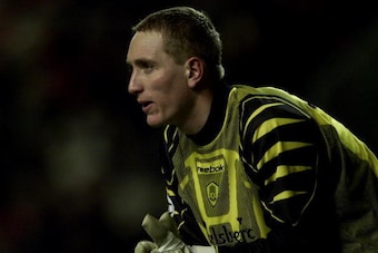 20 Feb 2002:  Chris Kirkland of Liverpool during the Liverpool v Galatasary UEFA Champions League Group B, Second phase match at Anfield, Liverpool. DIGITAL IMAGE Mandatory Credit: Alex Livesey/Getty Images