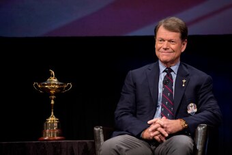 NEW YORK, NY - SEPTEMBER 02:  U.S. Ryder Cup Captain Tom Watson speaks at the U.S. Ryder Cup Captain's Picks News Conference on September 2, 2014 in New York City.  (Photo by Noam Galai/Getty Images)