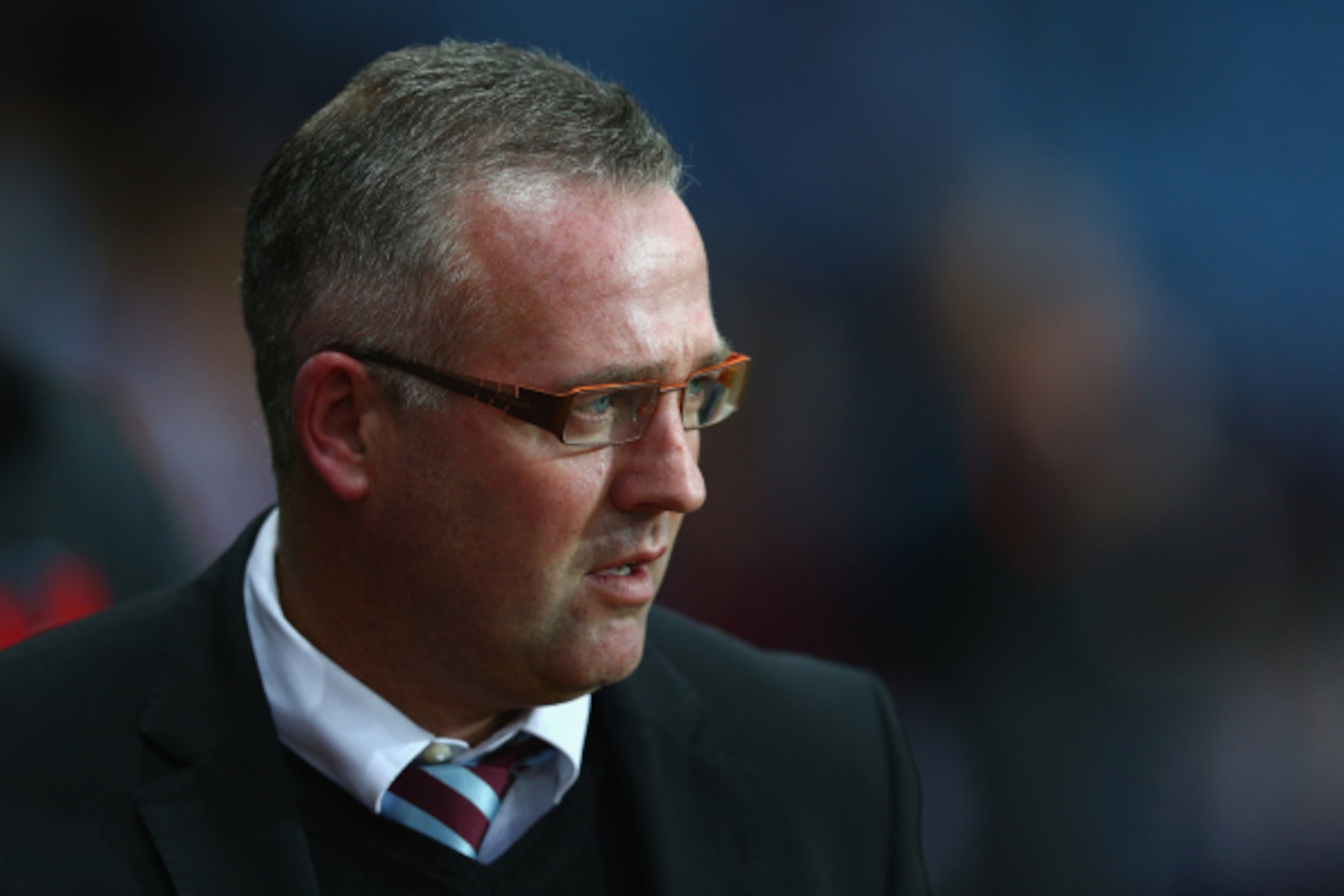BIRMINGHAM, ENGLAND - AUGUST 27:  Paul Lambert of Aston Villa looks on before the Capital One Cup second round match between Aston Villa and Leyton Orient at Villa Park on August 27, 2014 in Birmingham, England.  (Photo by Clive Mason/Getty Images)