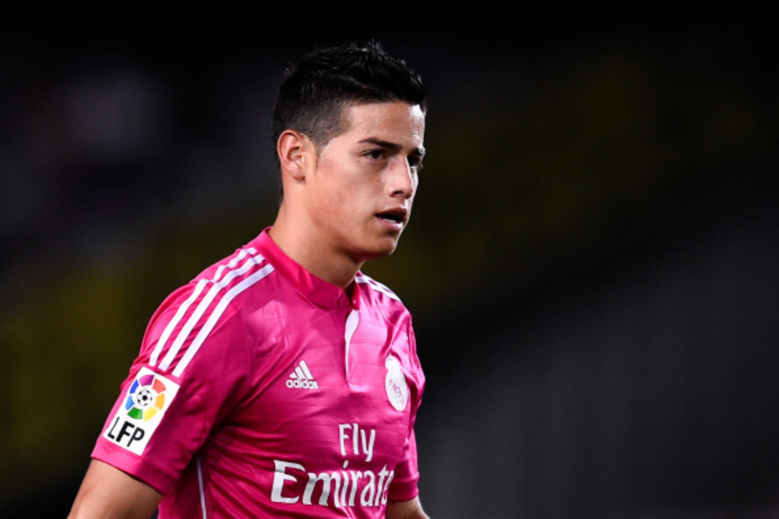 SAN SEBASTIAN, SPAIN - AUGUST 31:  James Rodriguez of Real Madrid CF looks on during the La Liga match between Real Sociedad de Futbol and Real Madrid CF at Estadio Anoeta on August 31, 2014 in San Sebastian, Spain.  (Photo by David Ramos/Getty Images)
