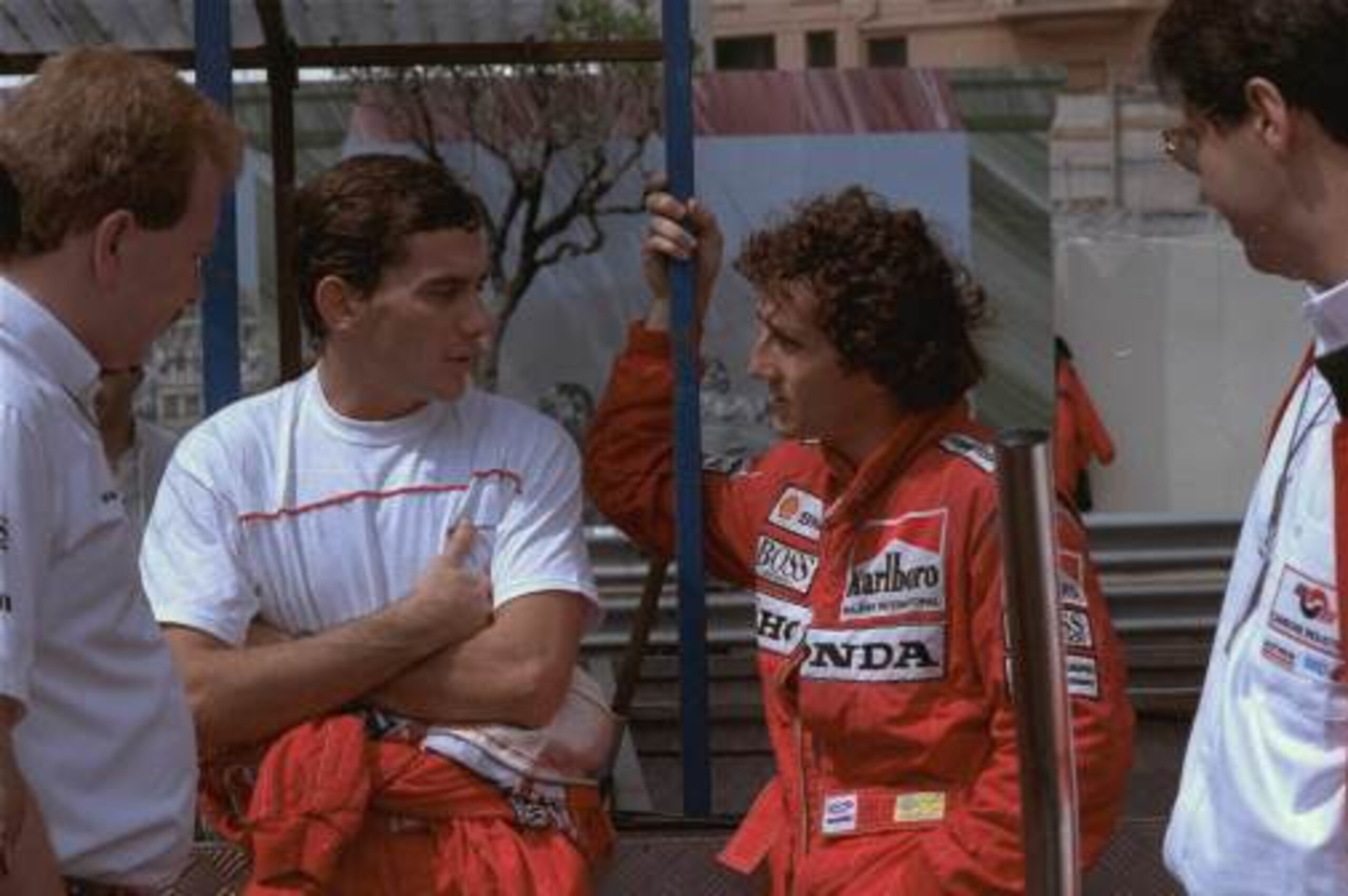 Ayrton Senna and Alain Prost, before their own rivalry truly kicked off.