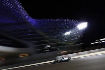 ABU DHABI, UNITED ARAB EMIRATES - NOVEMBER 03:  Nico Rosberg of Germany and Mercedes GP drives during the Abu Dhabi Formula One Grand Prix at the Yas Marina Circuit on November 3, 2013 in Abu Dhabi, United Arab Emirates.  (Photo by Clive Mason/Getty Image