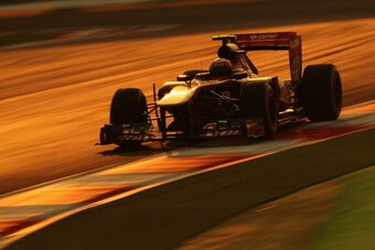 NOIDA, INDIA - OCTOBER 30:  Jaime Alguersuari of Spain and Scuderia Toro Rosso drives during the Indian Formula One Grand Prix at the Buddh International Circuit on October 30, 2011 in Noida, India.  (Photo by Mark Thompson/Getty Images)