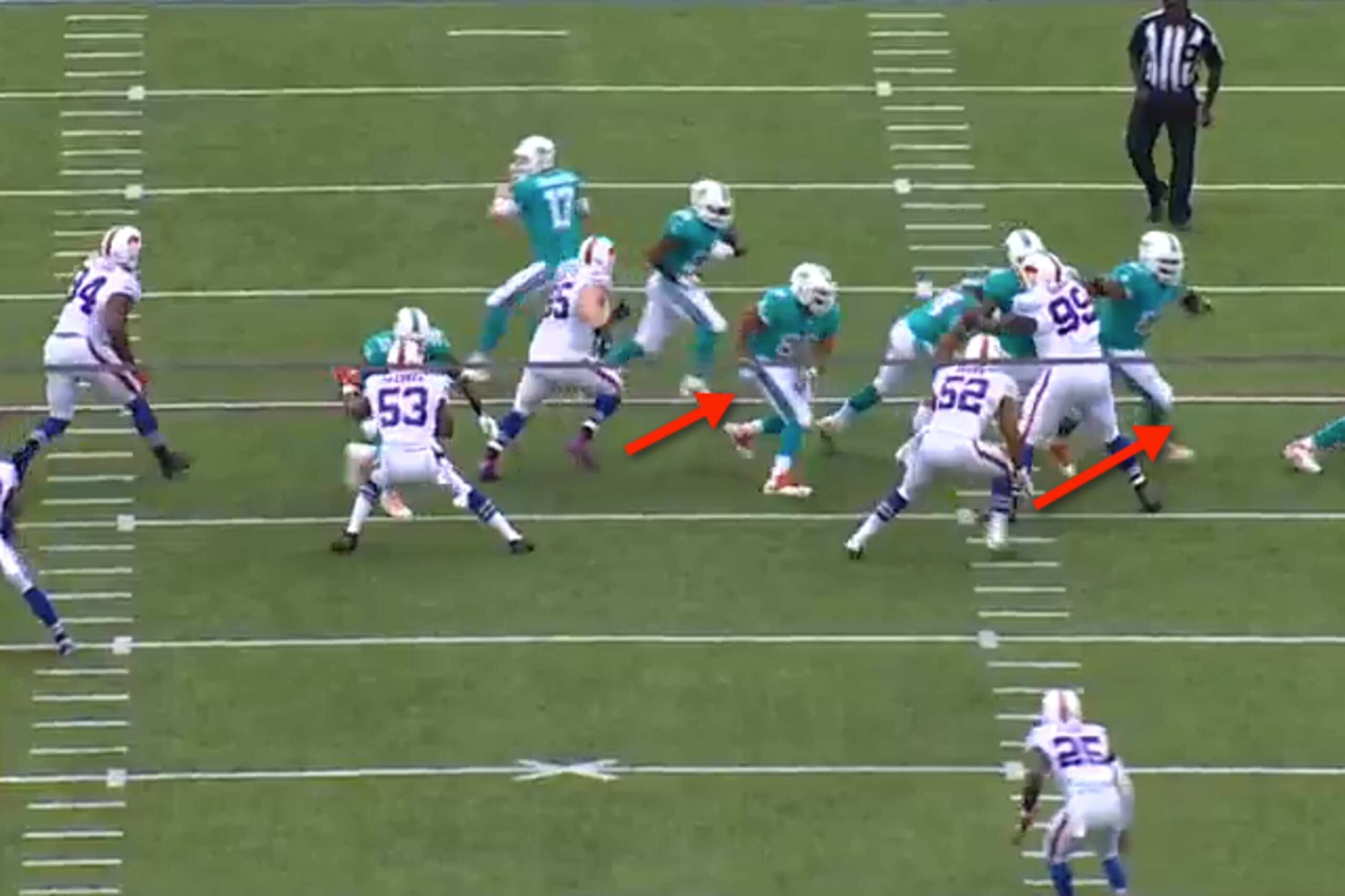 The threat of the run can reduce pressure on the passing game.