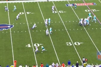 The Bills were able to rush four and smother Dolphins receivers all game.