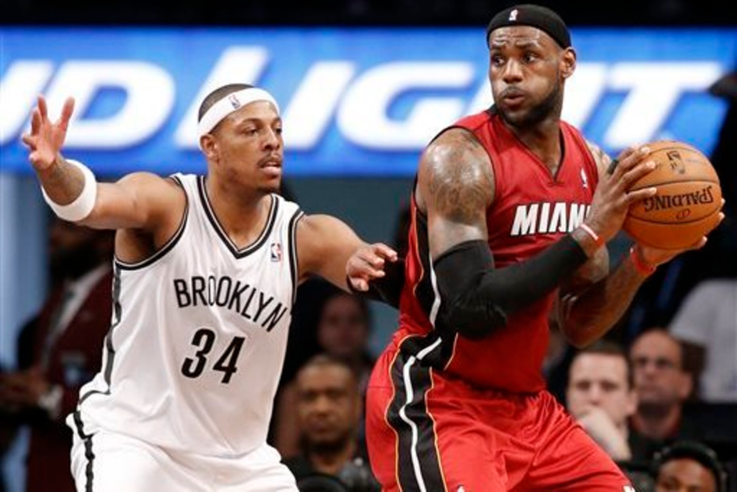 Paul Pierce isn't as quick to cover elite guys like LeBron James anymore, but he has the length and experience to compete with the best of the best.