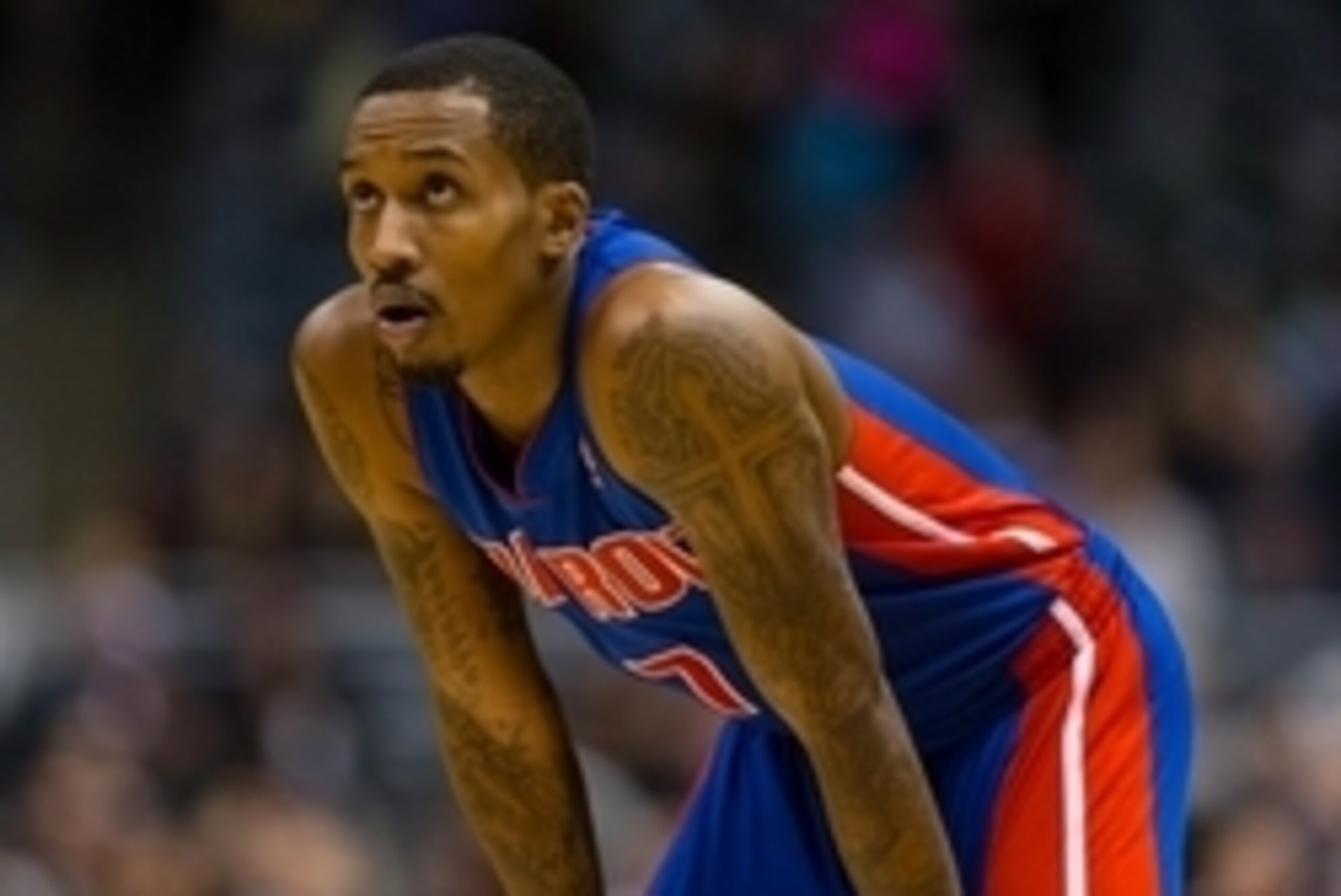 Jan 22, 2014; Milwaukee, WI, USA; Detroit Pistons guard Brandon Jennings (7) during the game against the Milwaukee Bucks at BMO Harris Bradley Center.  Milwaukee won 104-101.  Mandatory Credit: Jeff Hanisch-USA TODAY Sports