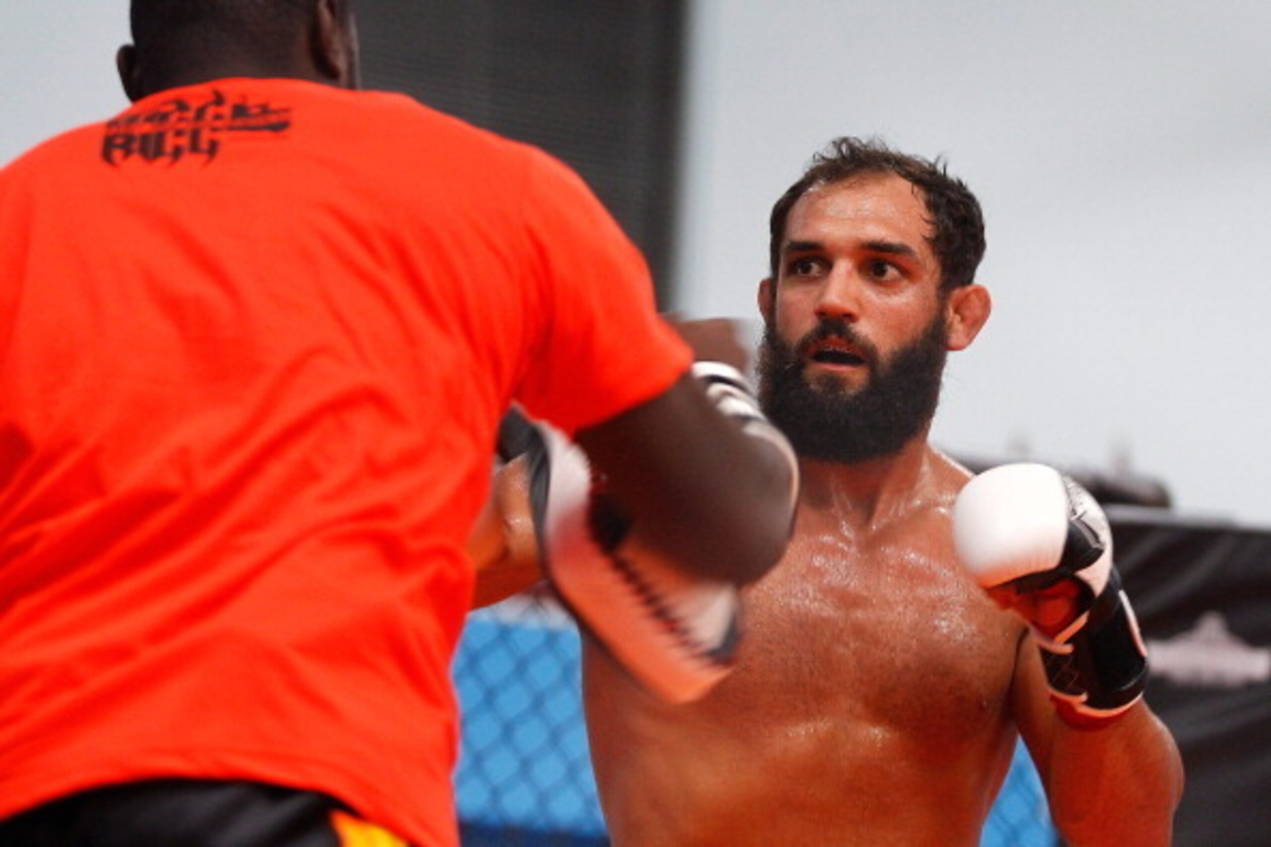 PANTEGO, TX - OCTOBER 28:  Mixed martial arts fighter Johny Hendricks trains during a workout at Velociti Fitness on October 28, 2013 in Pantego, Texas.  (Photo by Sarah Glenn/Getty Images)
