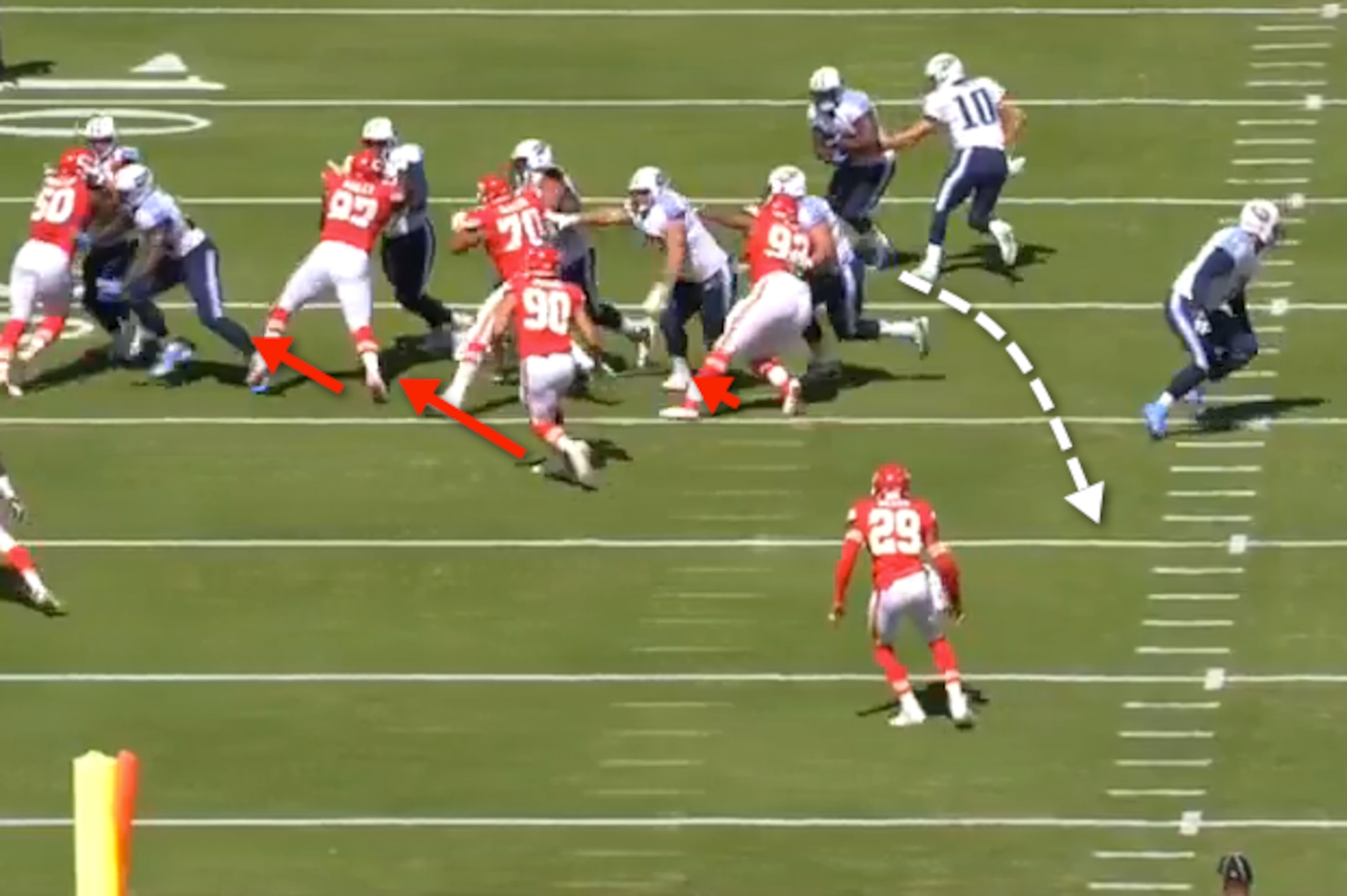 The inside zone is there for Miami to break through