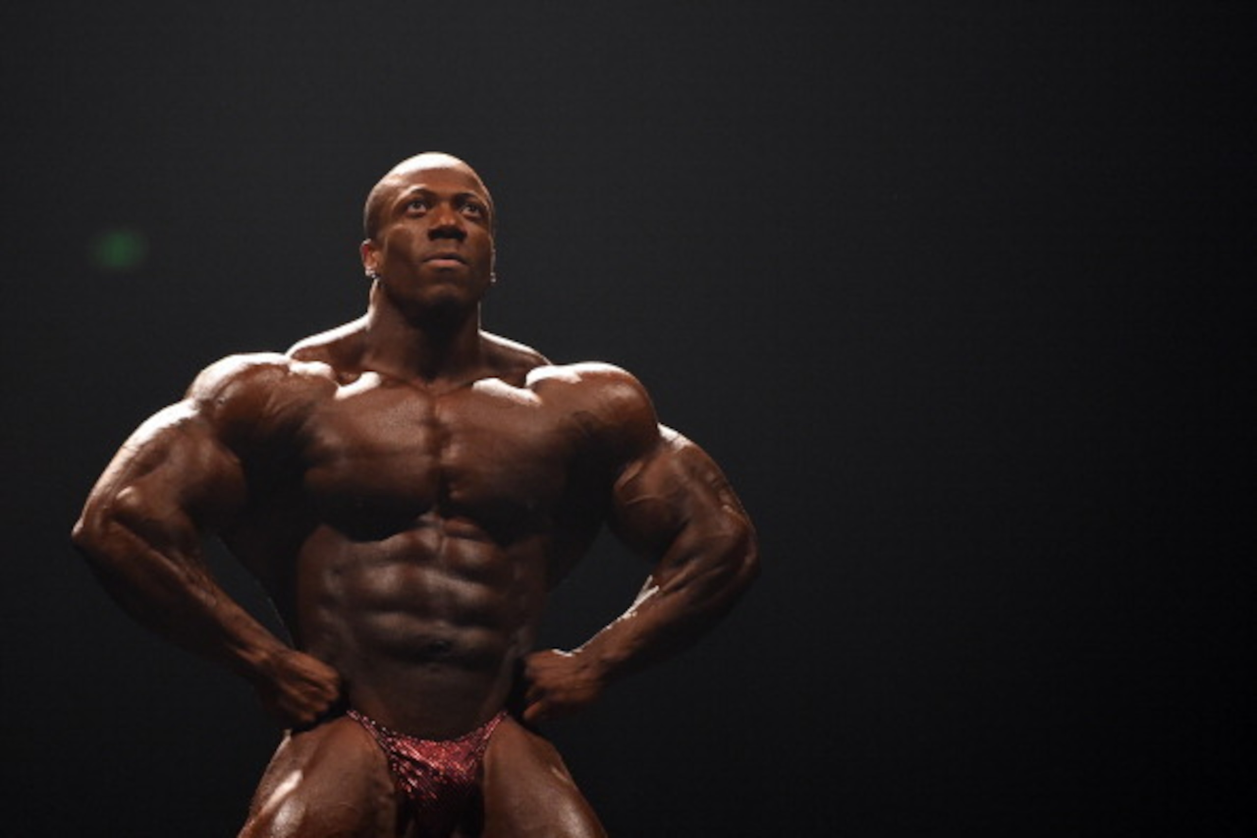 MELBOURNE, AUSTRALIA - MARCH 08:  Shawn Rhoden of the USA poses during the IFBB Australian Pro Grand Prix XIV at Plenary Hall on March 8, 2014 in Melbourne, Australia.  (Photo by Robert Cianflone/Getty Images)