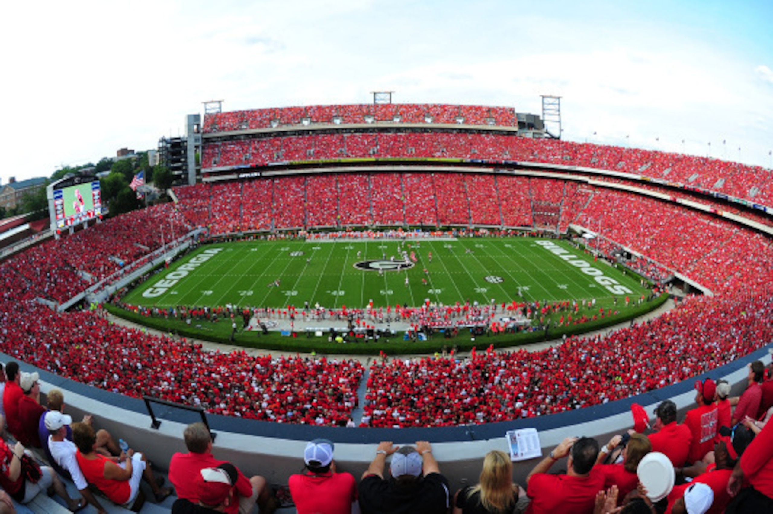 ATHENS, GA - AUGUST 30:  A general view of Sanford Stadium during the game between the Georgia Bulldogs and the Clemson Tigers on August 30, 2014 in Athens, Georgia. (Photo by Scott Cunningham/Getty Images)