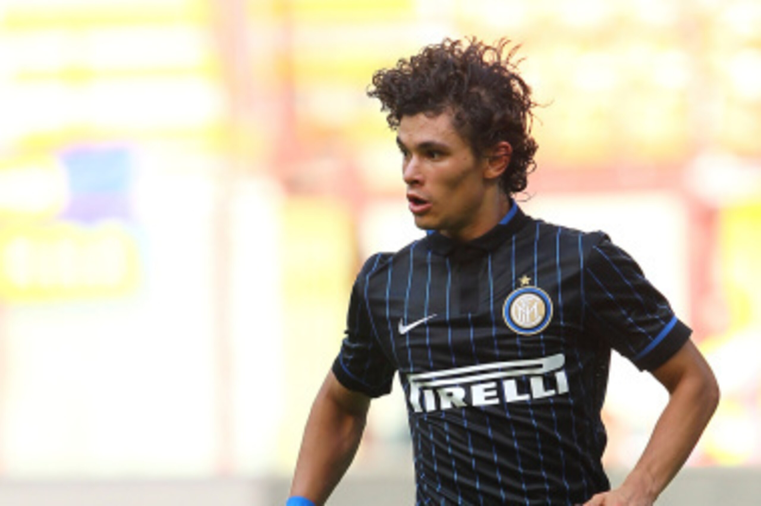 MILAN, ITALY - SEPTEMBER 14:  Pires Ribeiro Dodo of FC Internazionale Milano in action during the Serie A match between FC Internazionale Milano and US Sassuolo Calcio at Stadio Giuseppe Meazza on September 14, 2014 in Milan, Italy.  (Photo by Marco Luzza