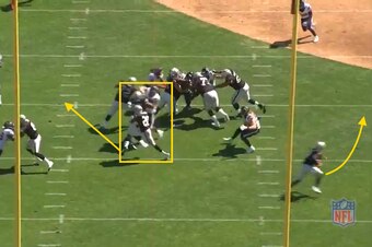 Gabe Jackson vs. J.J. Watt (Run Block)