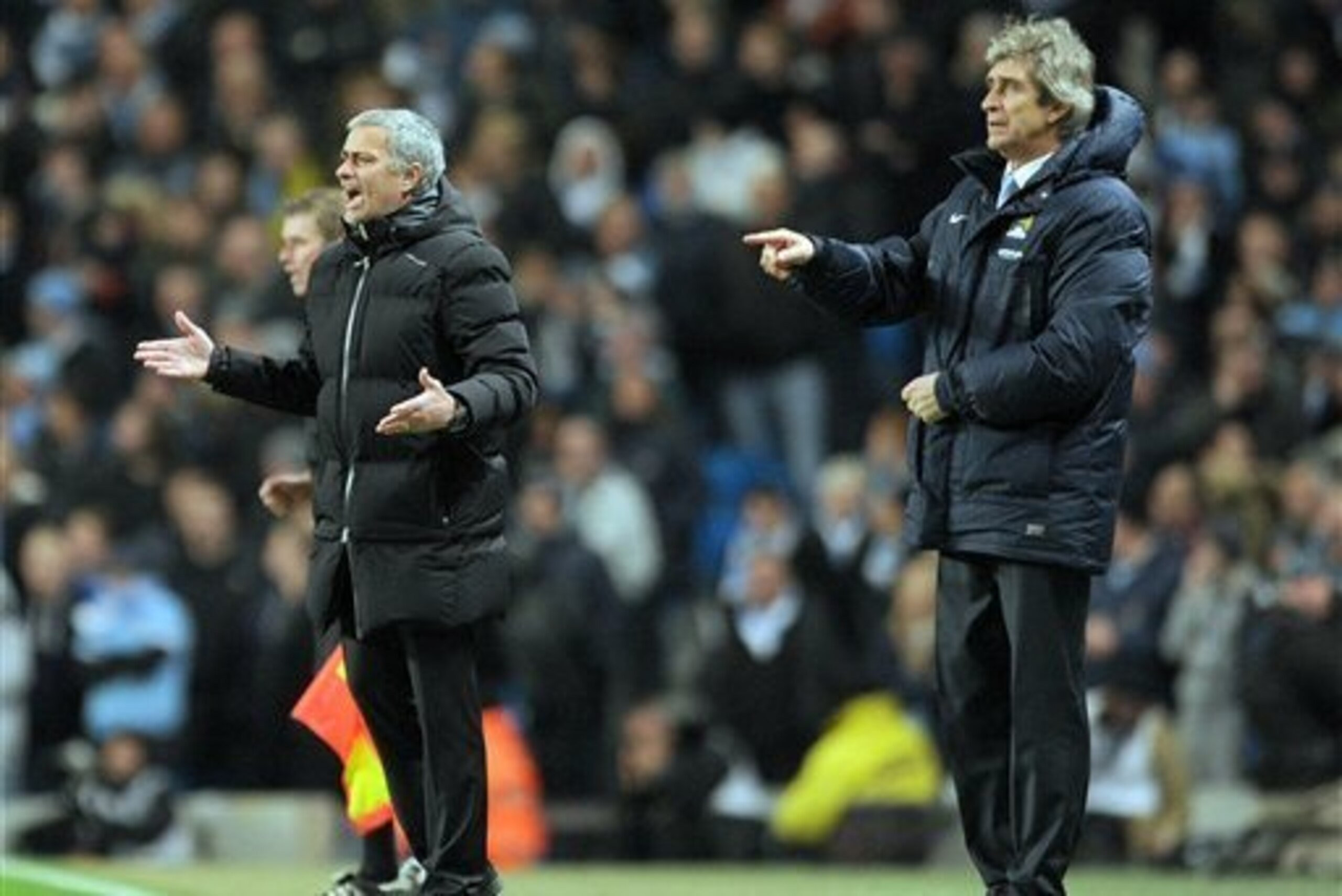 The spotlight will be on the managers at the Etihad Stadium.