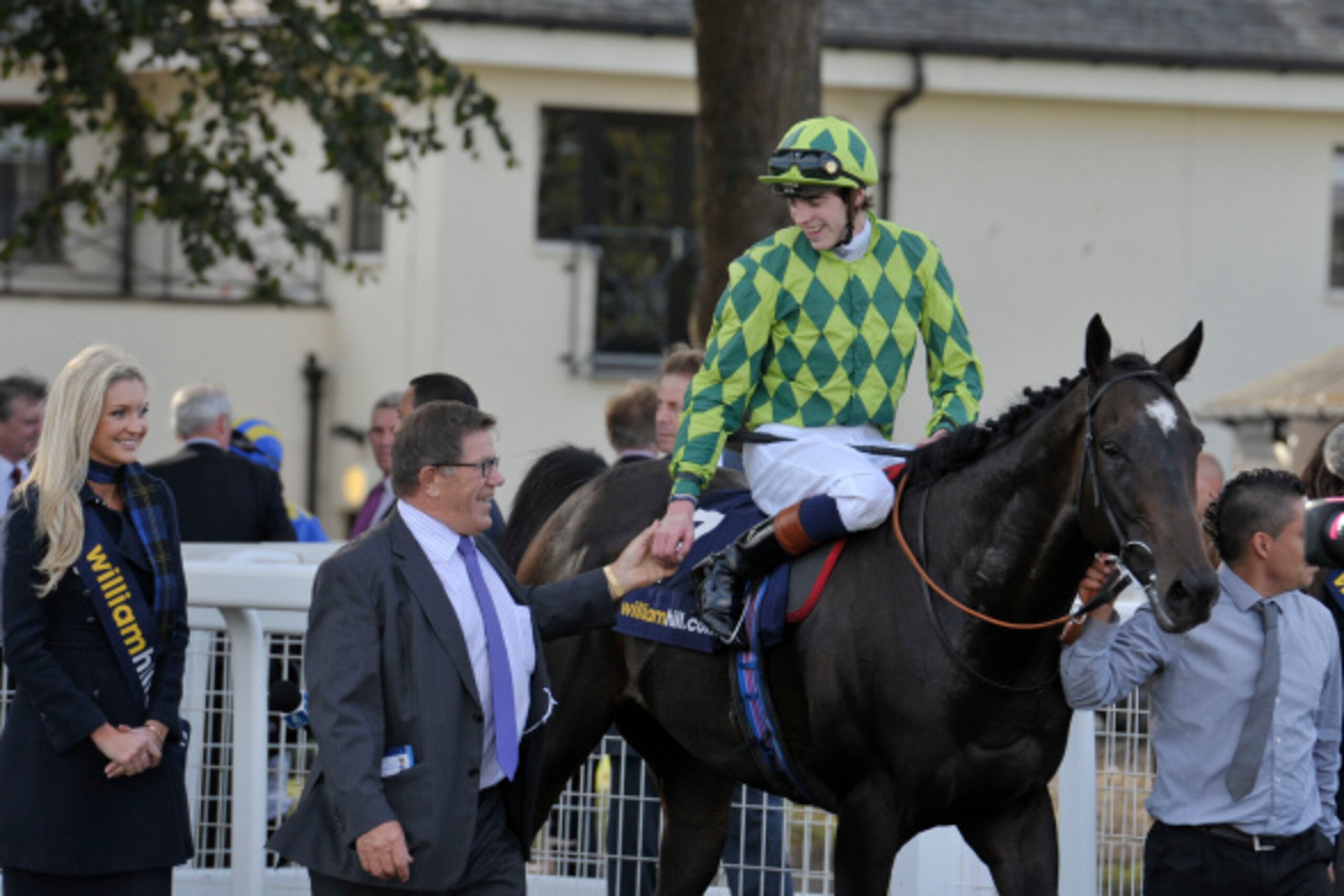 AYR, SCOTLAND - SEPTEMBER 20: James Doyle celebrates riding Louis The Pious to victory in the The William Hill Ayr Gold Cup on September 20, 2014 in Ayr, Scotland. (Photo by Ian Rutherford/Getty Images) AYR, SCOTLAND - SEPTEMBER 20: James Doyle celebrates riding Louis The Pious to victory in the The William Hill Ayr Gold Cup on September 20, 2014 in Ayr, Scotland. (Photo by Ian Rutherford/Getty Images)