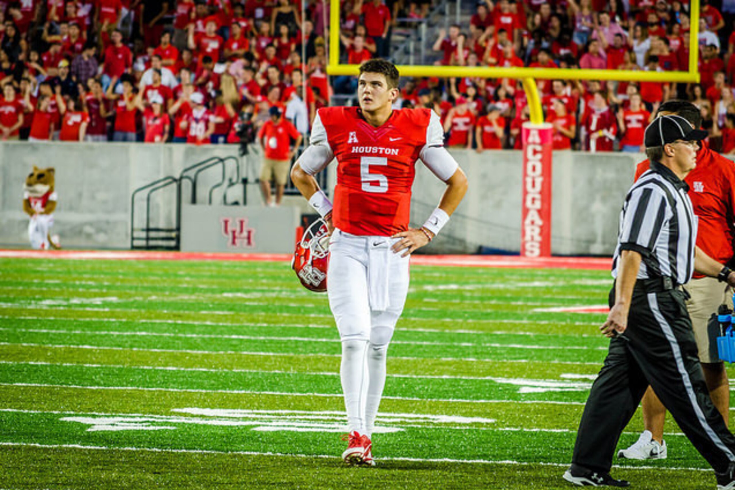 O'Korn's play at QB has been erratic.