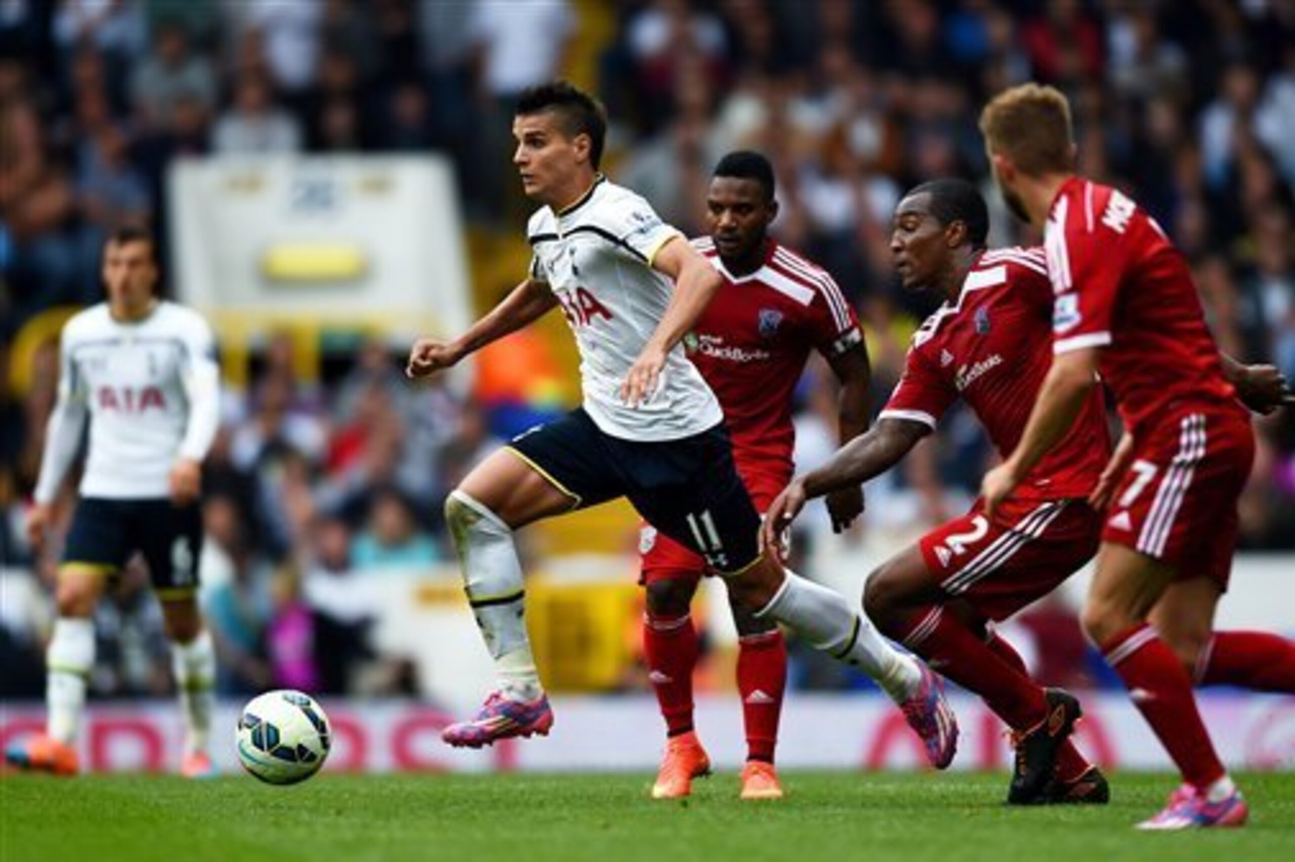 Erik Lamela worked hard to try and create something against West Brom but had no joy. Erik Lamela worked hard to try and create something against West Brom but had no joy.