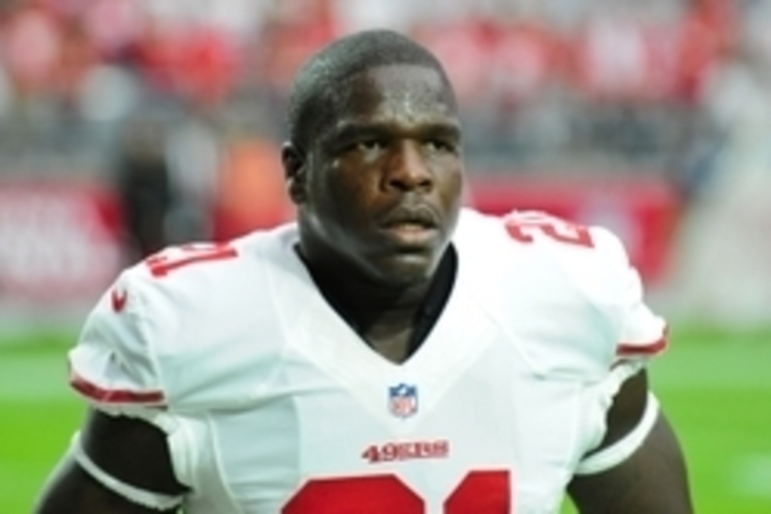 Sep 21, 2014; Glendale, AZ, USA; San Francisco 49ers running back Frank Gore (21) warms up prior to the game against the Arizona Cardinals at University of Phoenix Stadium. Mandatory Credit: Matt Kartozian-USA TODAY Sports Sep 21, 2014; Glendale, AZ, USA; San Francisco 49ers running back Frank Gore (21) warms up prior to the game against the Arizona Cardinals at University of Phoenix Stadium. Mandatory Credit: Matt Kartozian-USA TODAY Sports