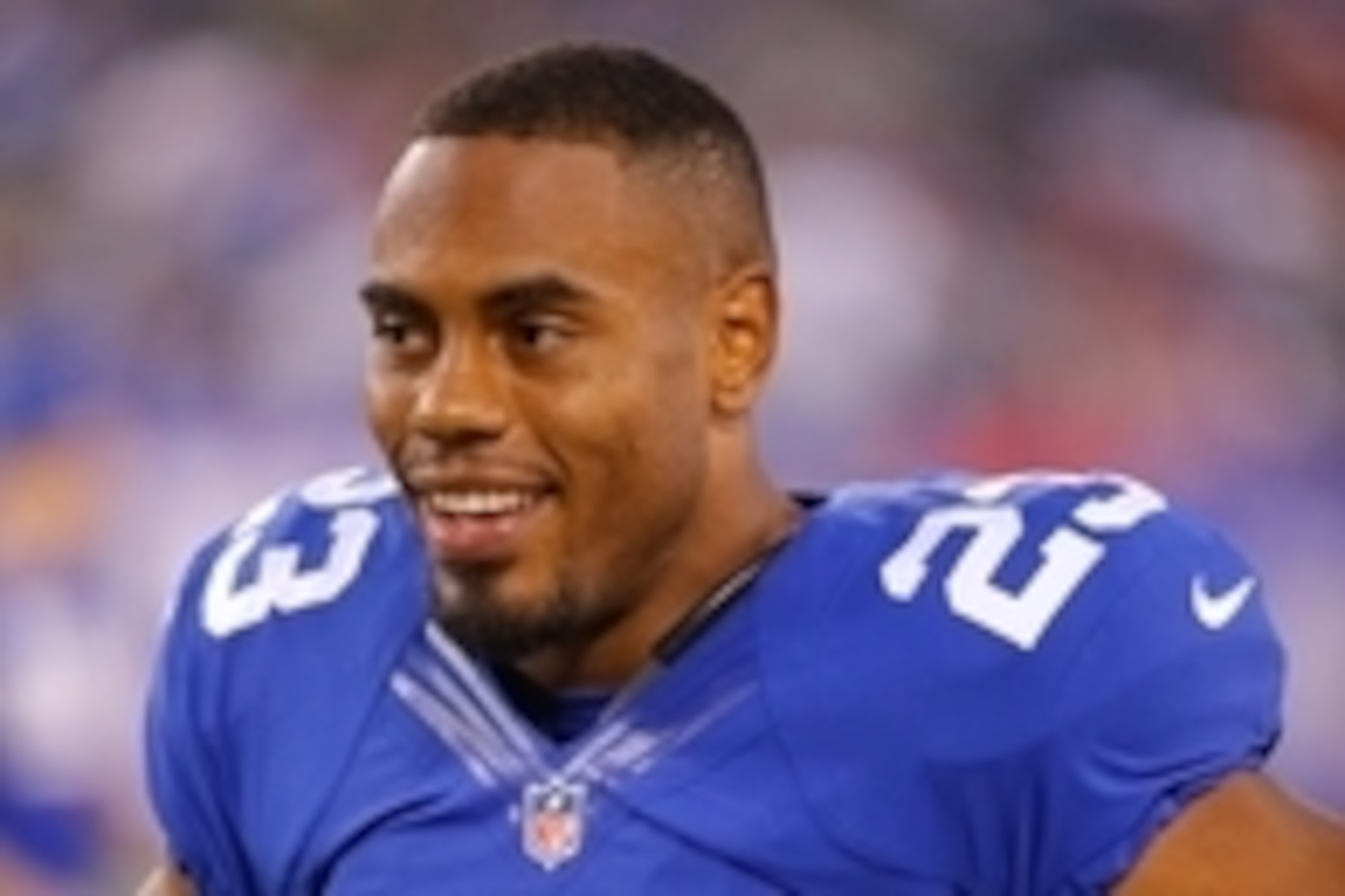 Aug 28, 2014; East Rutherford, NJ, USA; New York Giants running back Rashad Jennings (23) against the New England Patriots at MetLife Stadium. Mandatory Credit: Jim O'Connor-USA TODAY Sports Aug 28, 2014; East Rutherford, NJ, USA; New York Giants running back Rashad Jennings (23) against the New England Patriots at MetLife Stadium. Mandatory Credit: Jim O'Connor-USA TODAY Sports