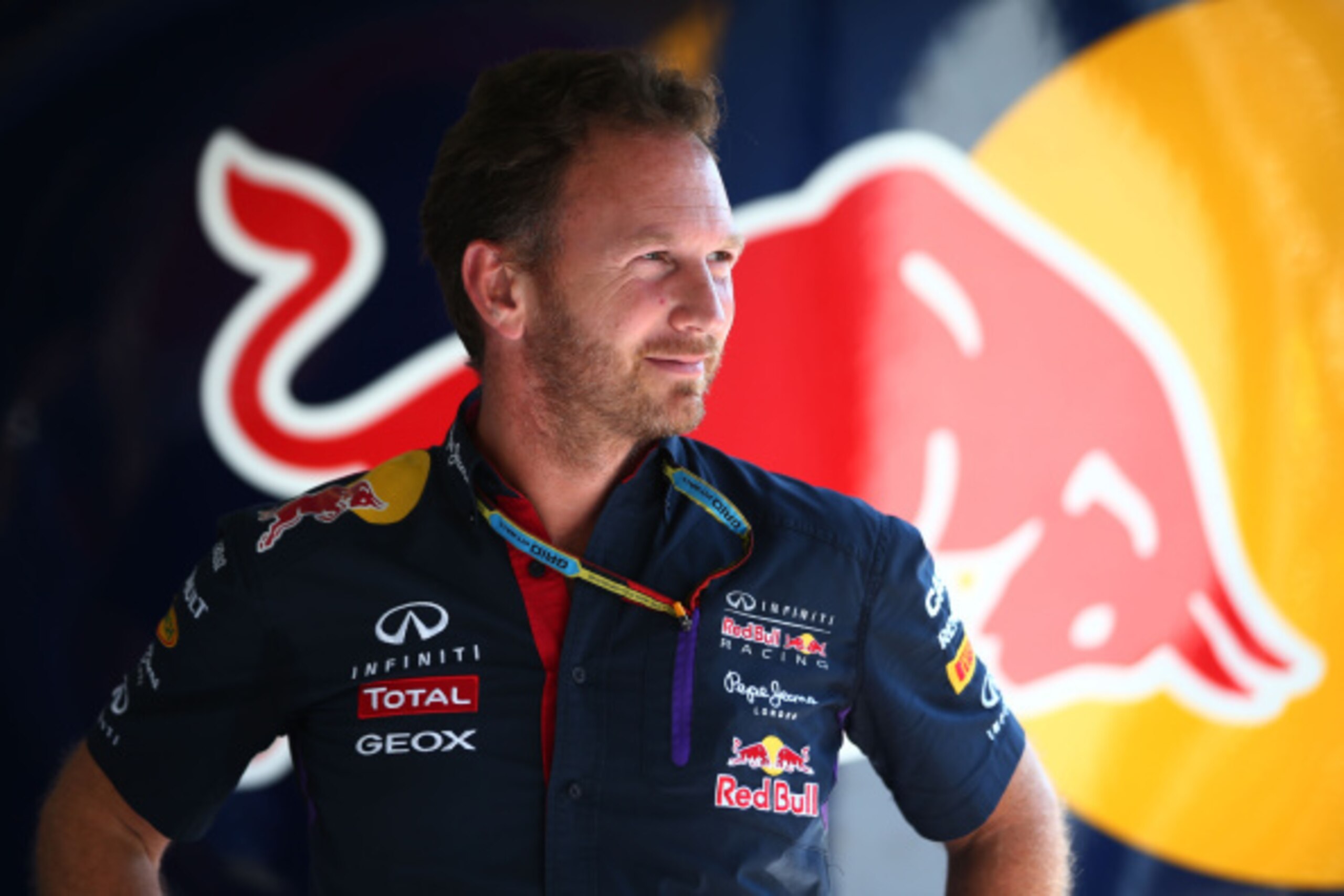 MONZA, ITALY - SEPTEMBER 06:  Christian Horner the Infiniti Red Bull Racing Team Principal is pictured following Qualifying ahead of the F1 Grand Prix of Italy at Autodromo di Monza on September 6, 2014 in Monza, Italy.  (Photo by Mark Thompson/Getty Imag