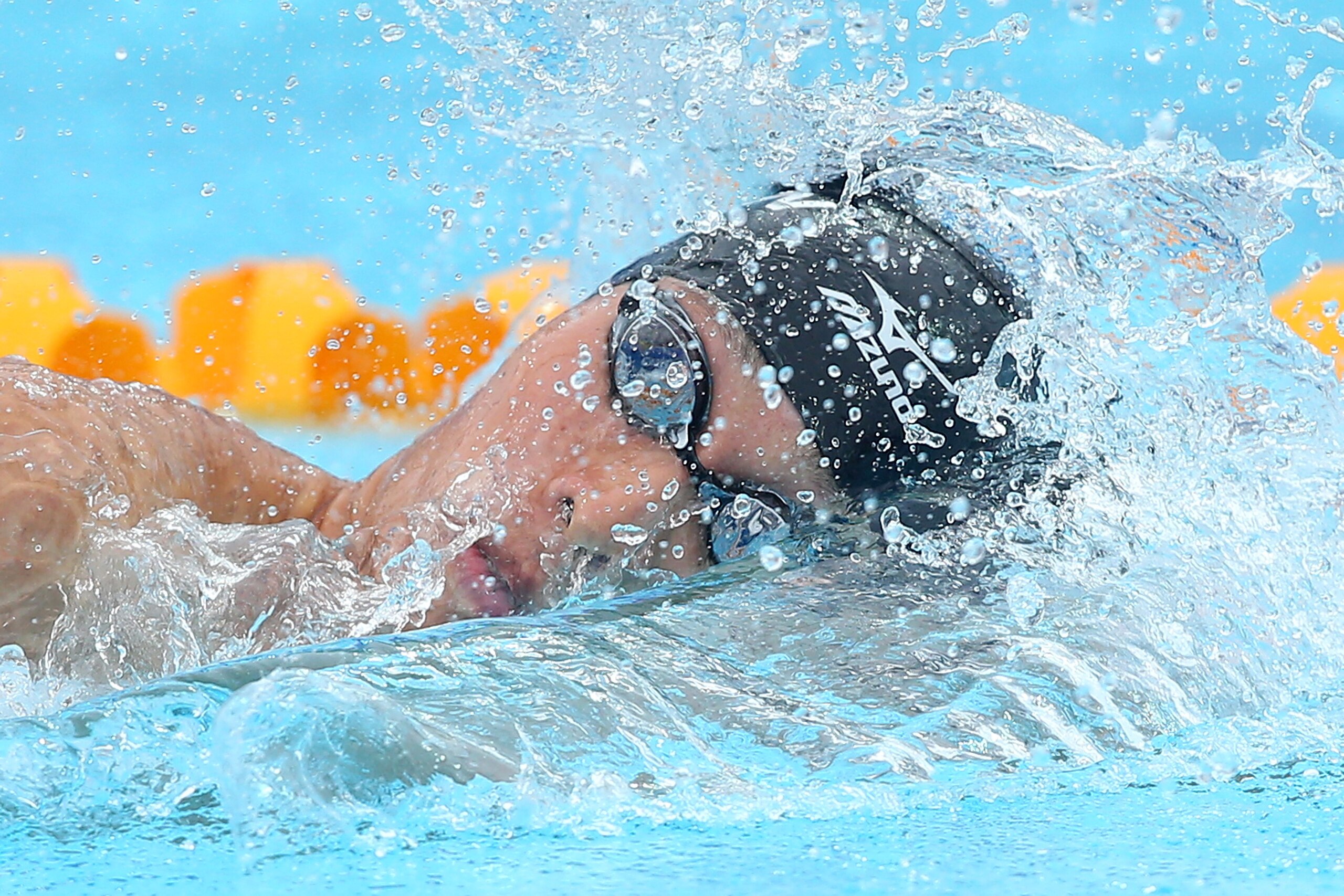 GOLD COAST, AUSTRALIA - AUGUST 23:  Kosuke Hagino of Japan swims the Men's 400m Freestyle heats during day three of the 2014 Pan Pacific Championships at Gold Coast Aquatics on August 23, 2014 in Gold Coast, Australia.  (Photo by Chris Hyde/Getty Images)